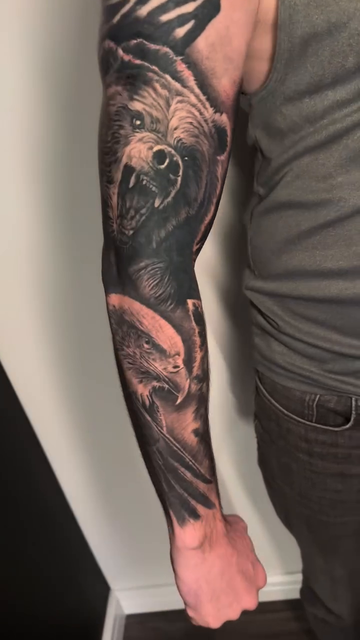 Tattoo by @tazhotzon — realism, black_and_grey