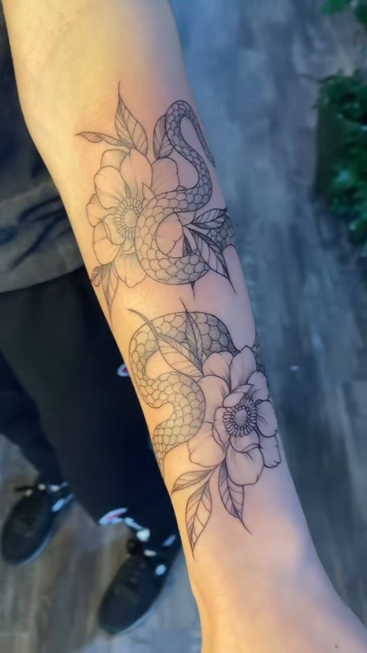 Tattoo by @rubytiiger — fine_line, black_and_grey