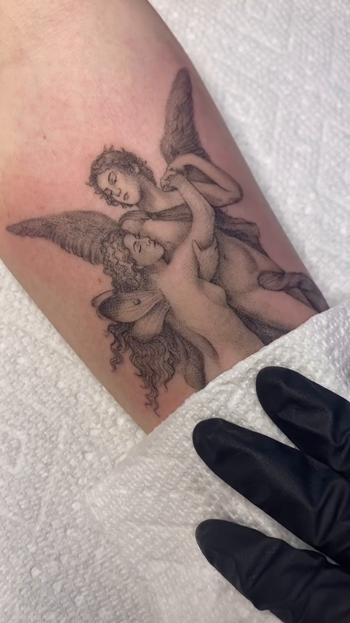 Tattoo by @rubytiiger — fine_line, black_and_grey