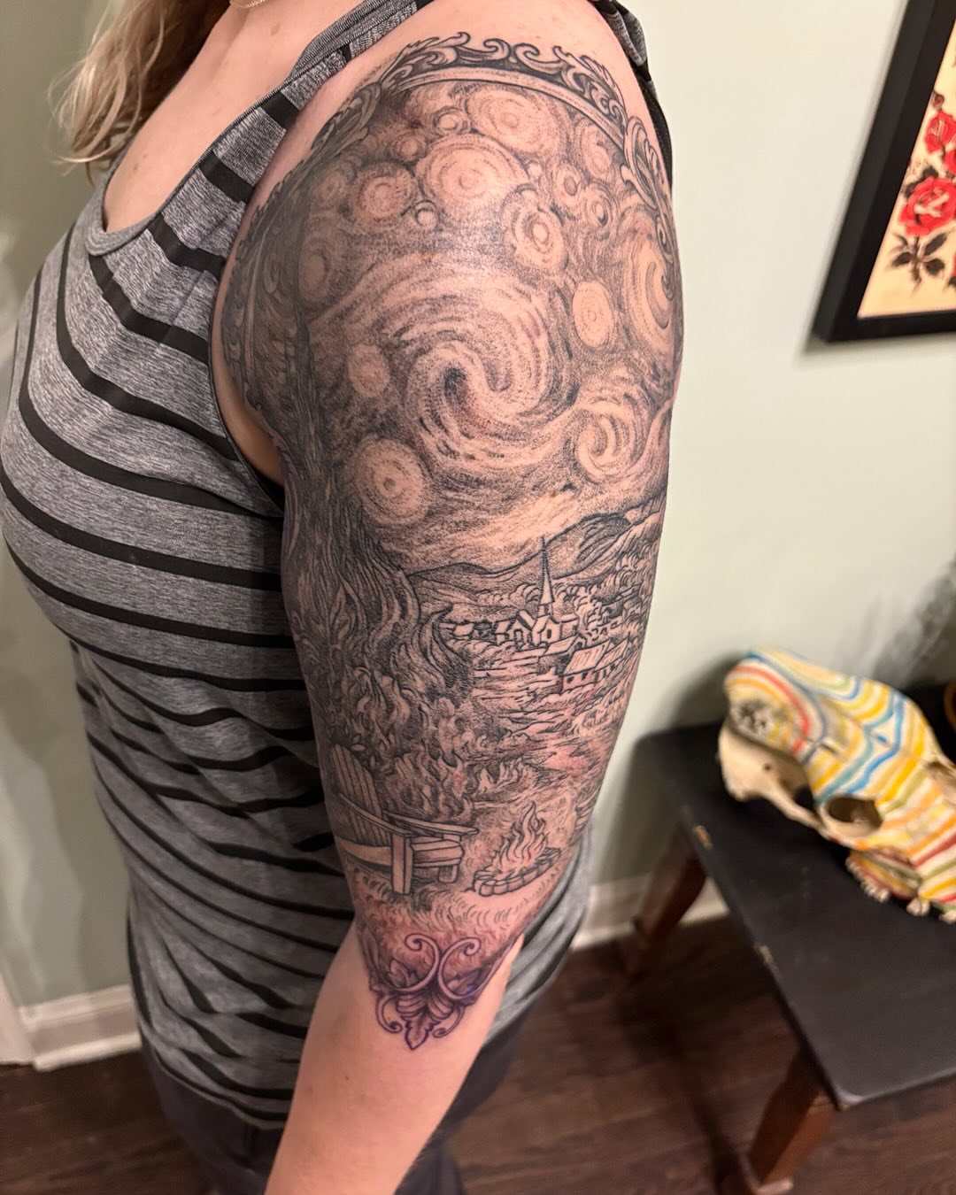 Tattoo by @jackie_tattoos — dotwork, realism