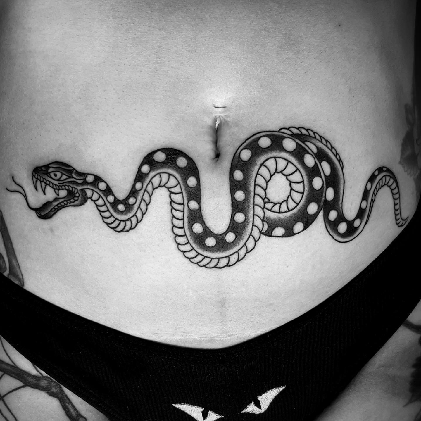 Snake dotwork tattoo by @sloanxkettering
