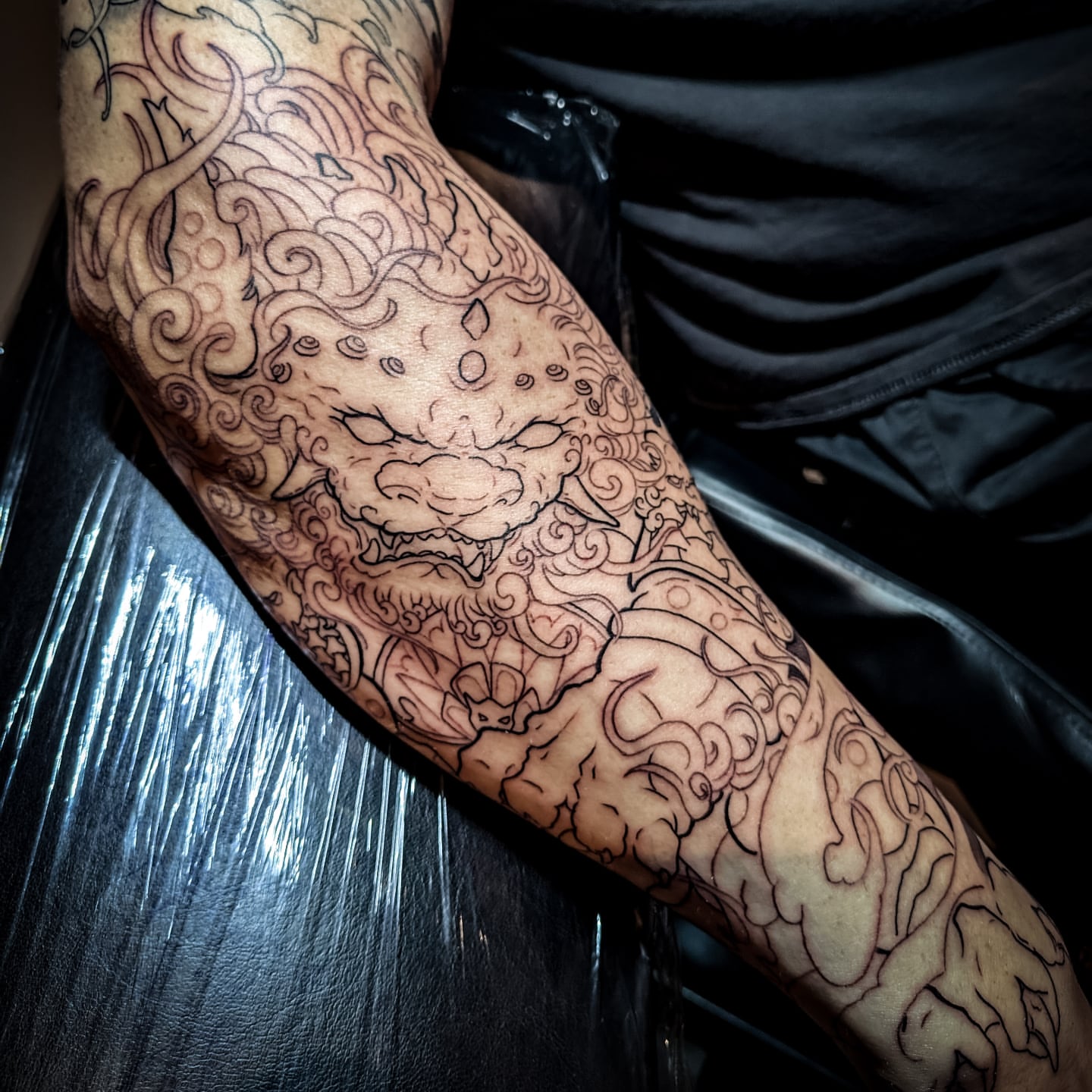 Tattoo by @artofsteve — black_and_grey