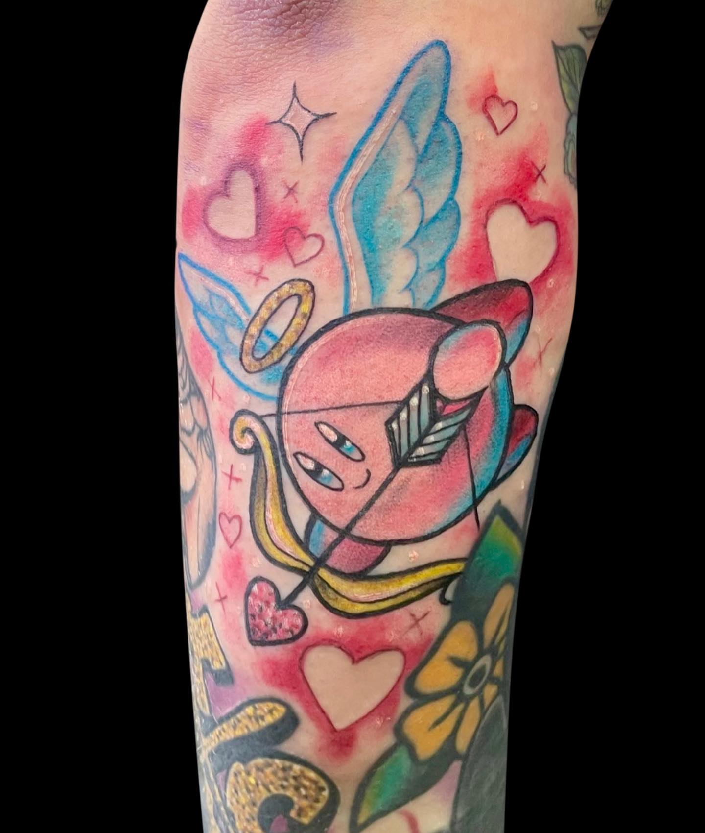 Tattoo by @ratqueentattoo — watercolor, anime