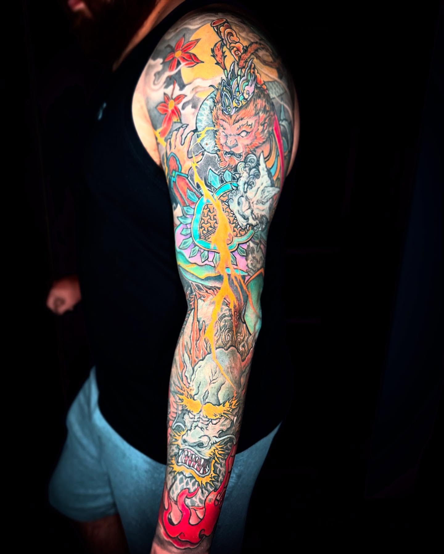 Tattoo by @tiantattooart — new_school, japanese_irezumi