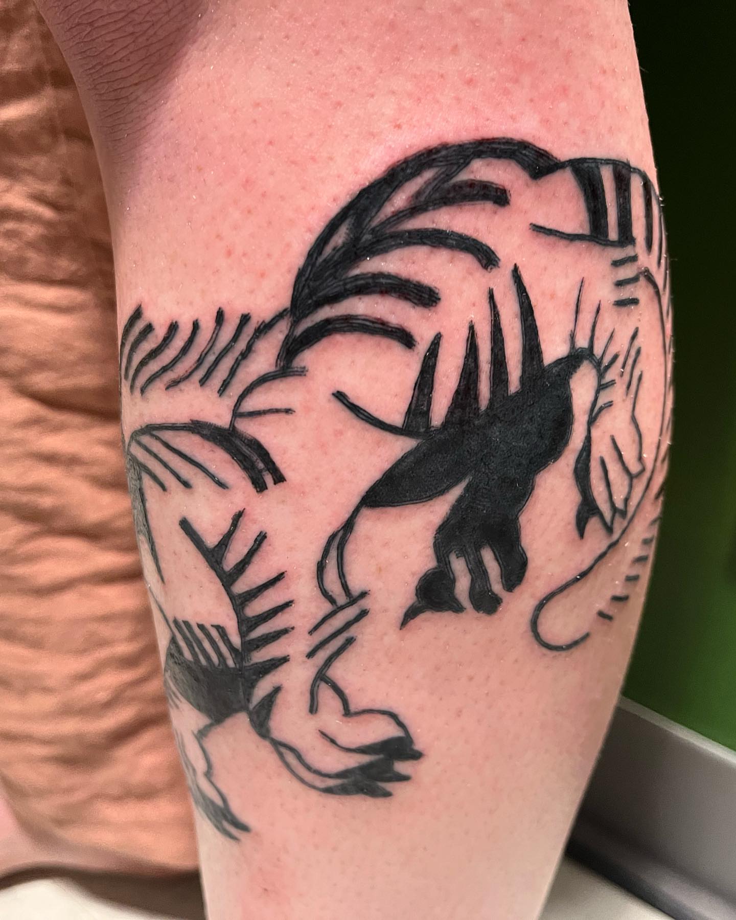 Tattoo by @birdfingers — black_and_grey