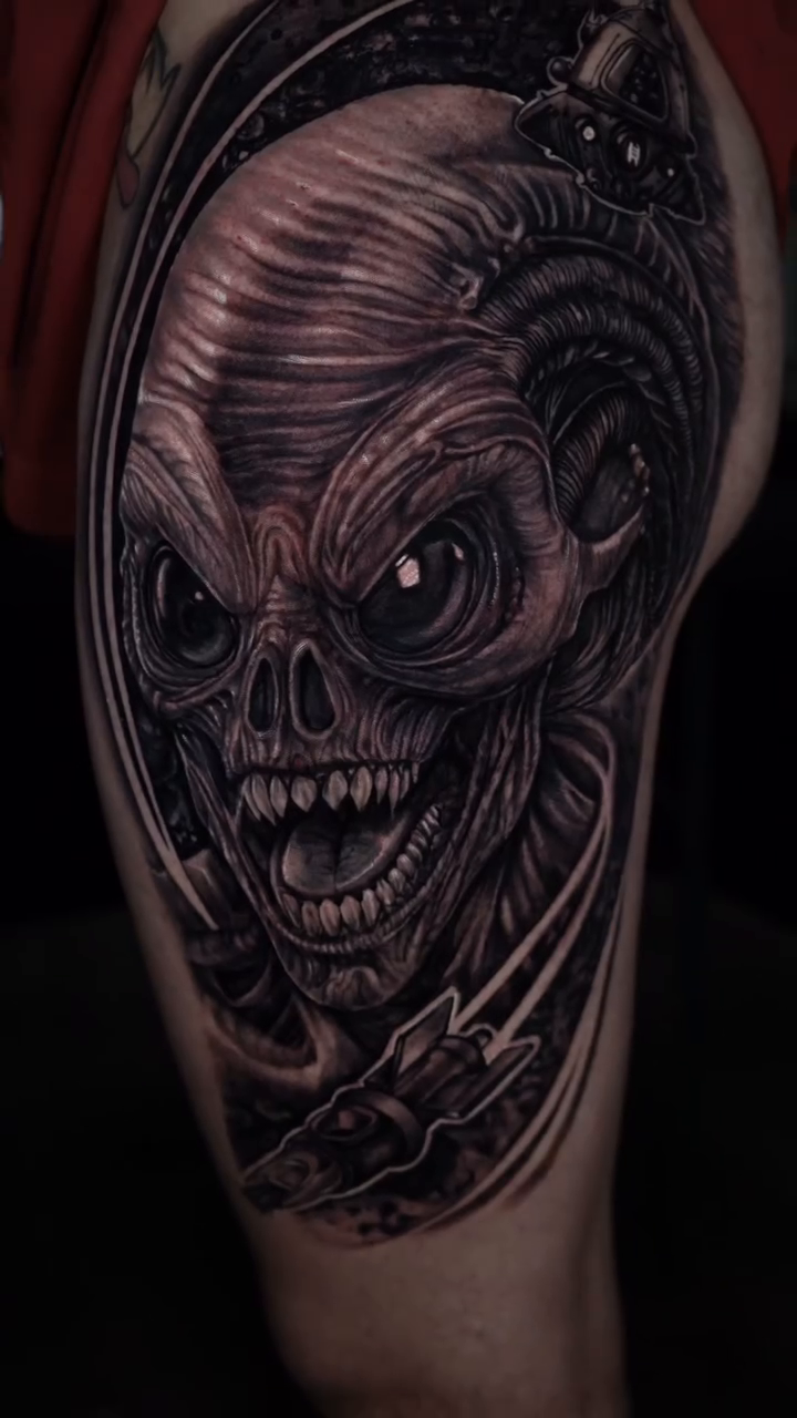 Tattoo by @angelo_tattooink — realism, dark_realism