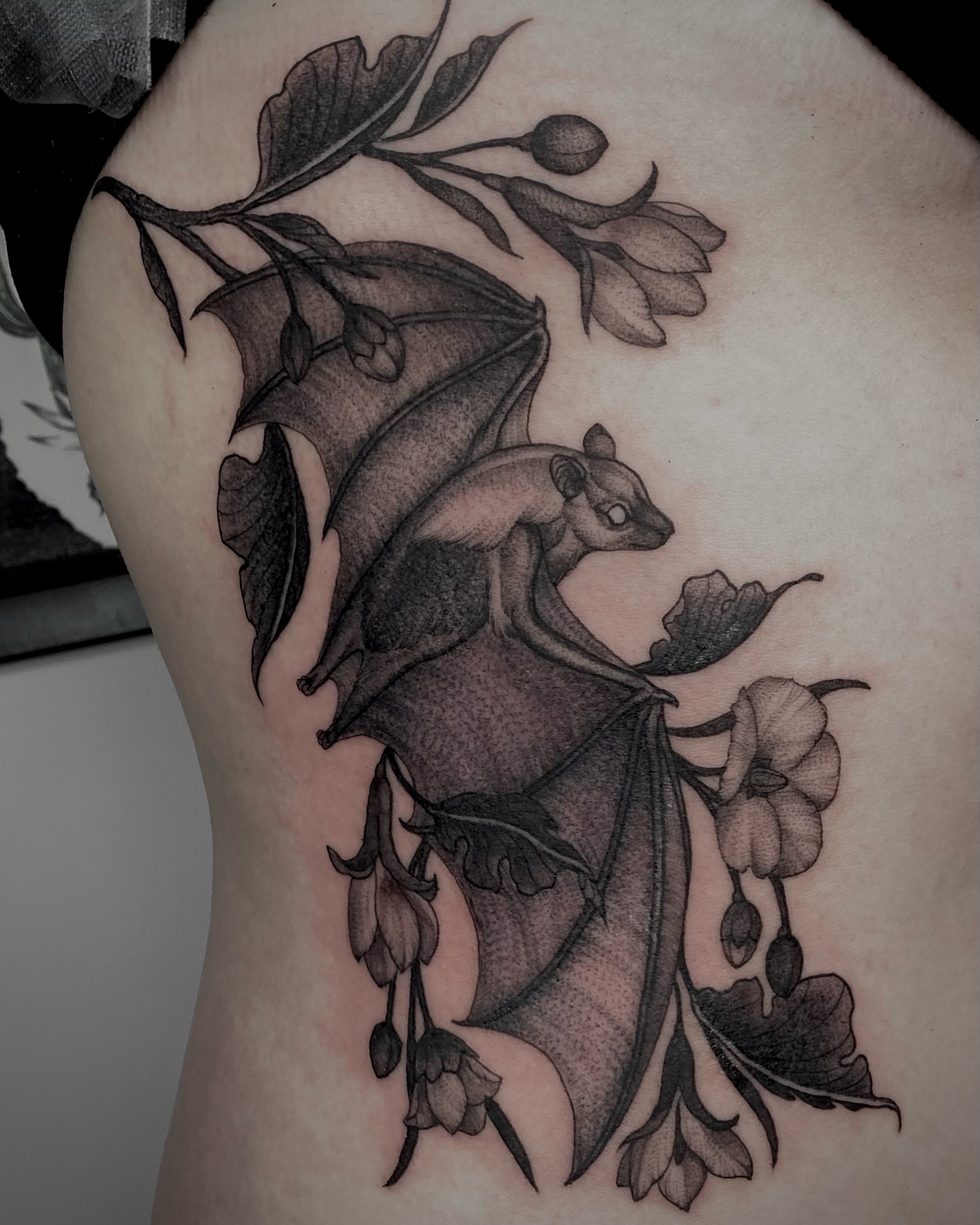 Tattoo by @meluusiine — black_and_grey, realism
