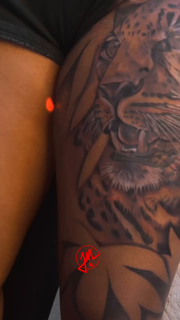 Tiger portrait realism tattoo by Anwon Johnson