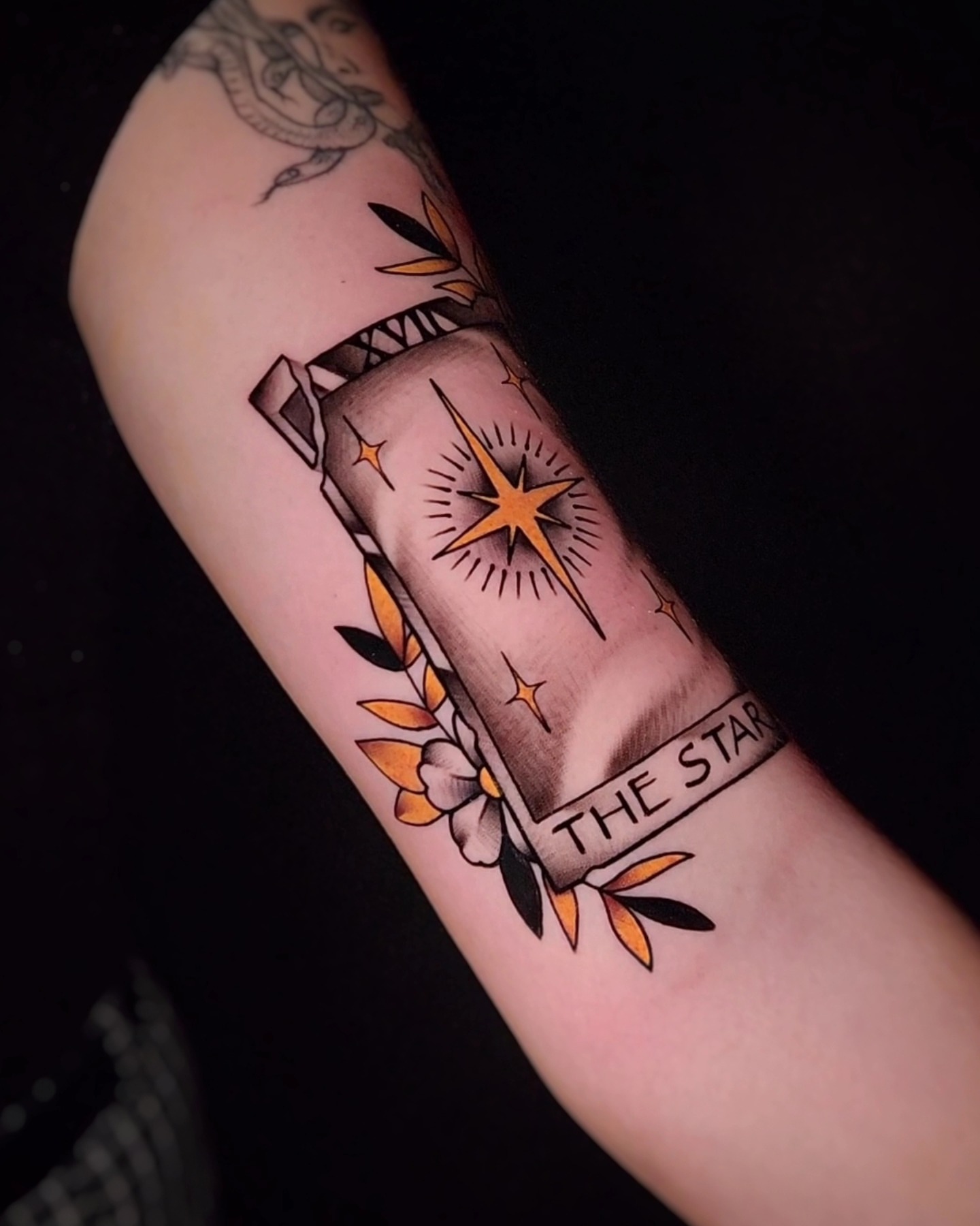The star American traditional tattoo on the forearm by ⚔️ Shane ⚔️