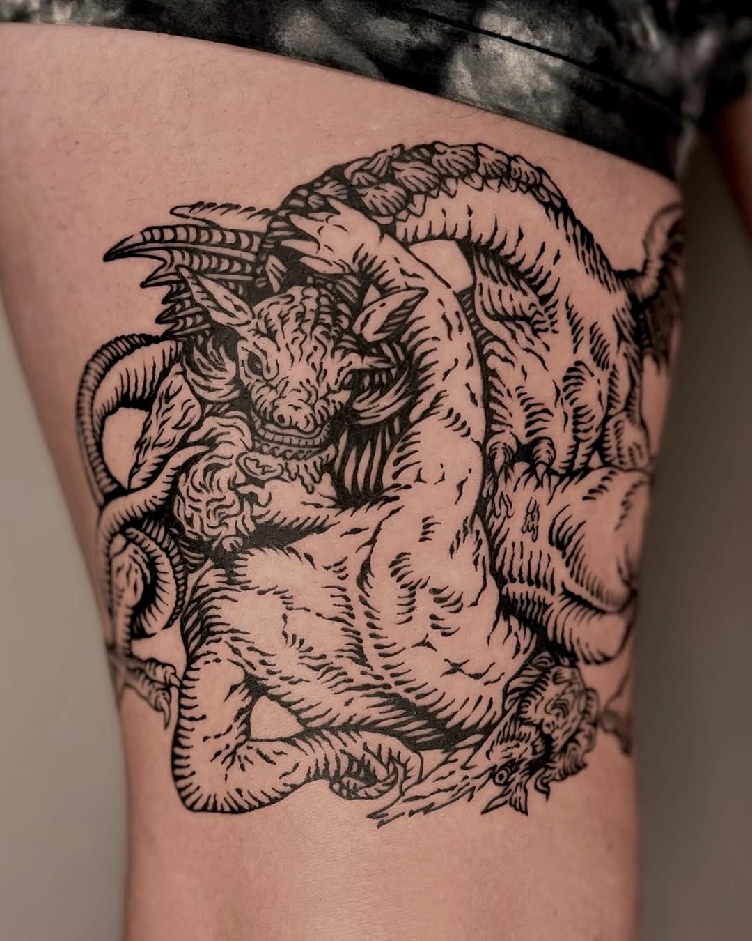 Tattoo by @wonny_wood — blackwork, illustrative