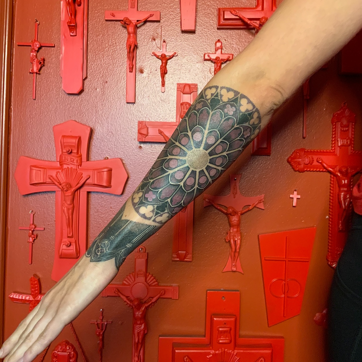 Tattoo by @bombaypainco — dotwork