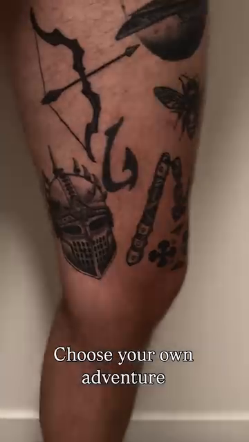 Sketch tattoo on the leg by Tattoo Artist ⚔️ San Diego, CA