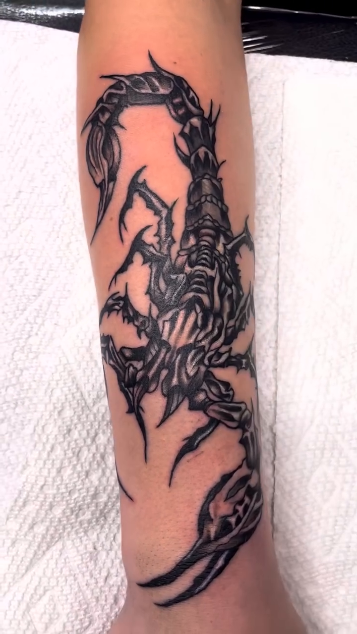Tattoo by @mystic_moore — black_and_grey, dark_realism