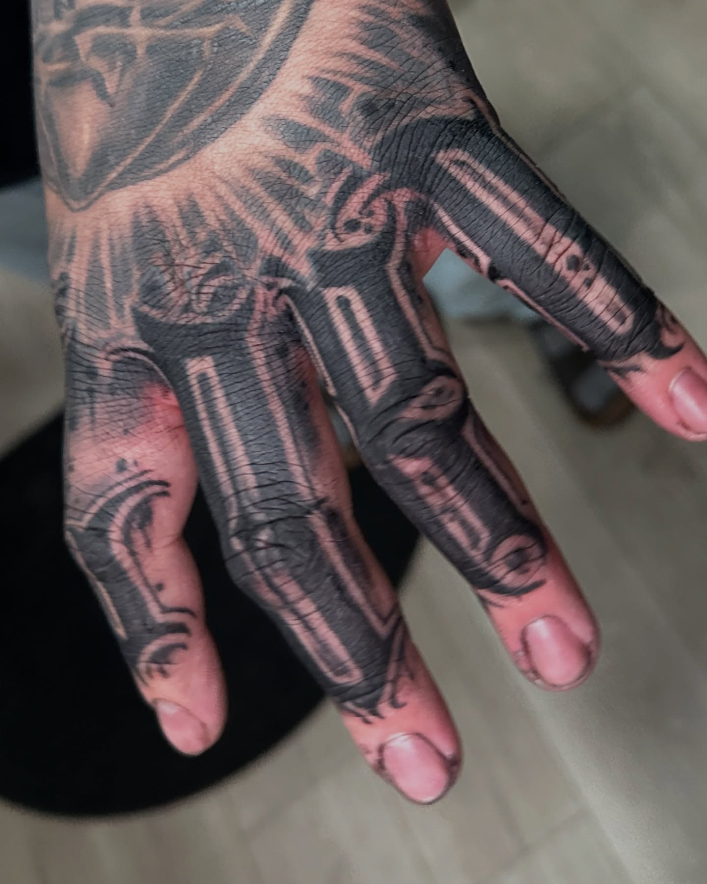 Geometric pattern geometric tattoo on the hand by WestHustleArt