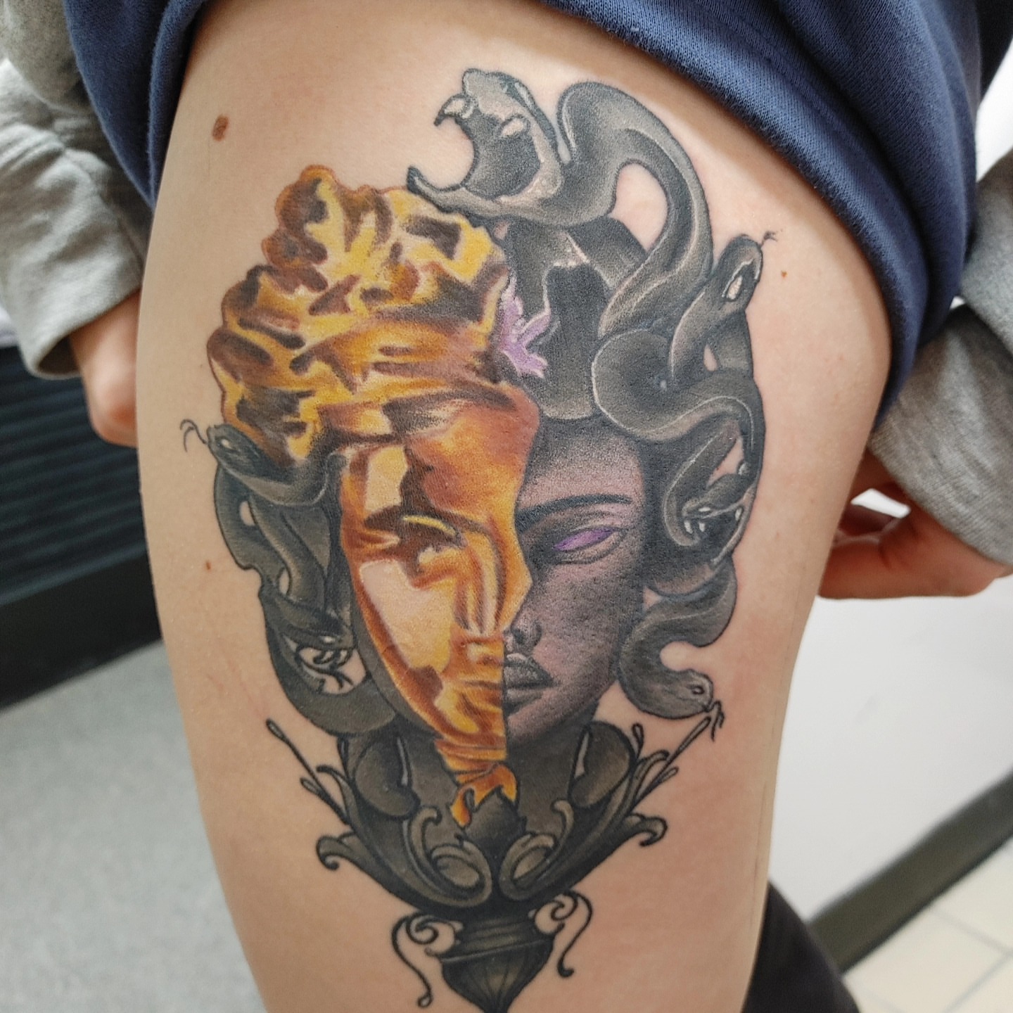 Tattoo by @erics.tattoos — neo_traditional, black_and_grey