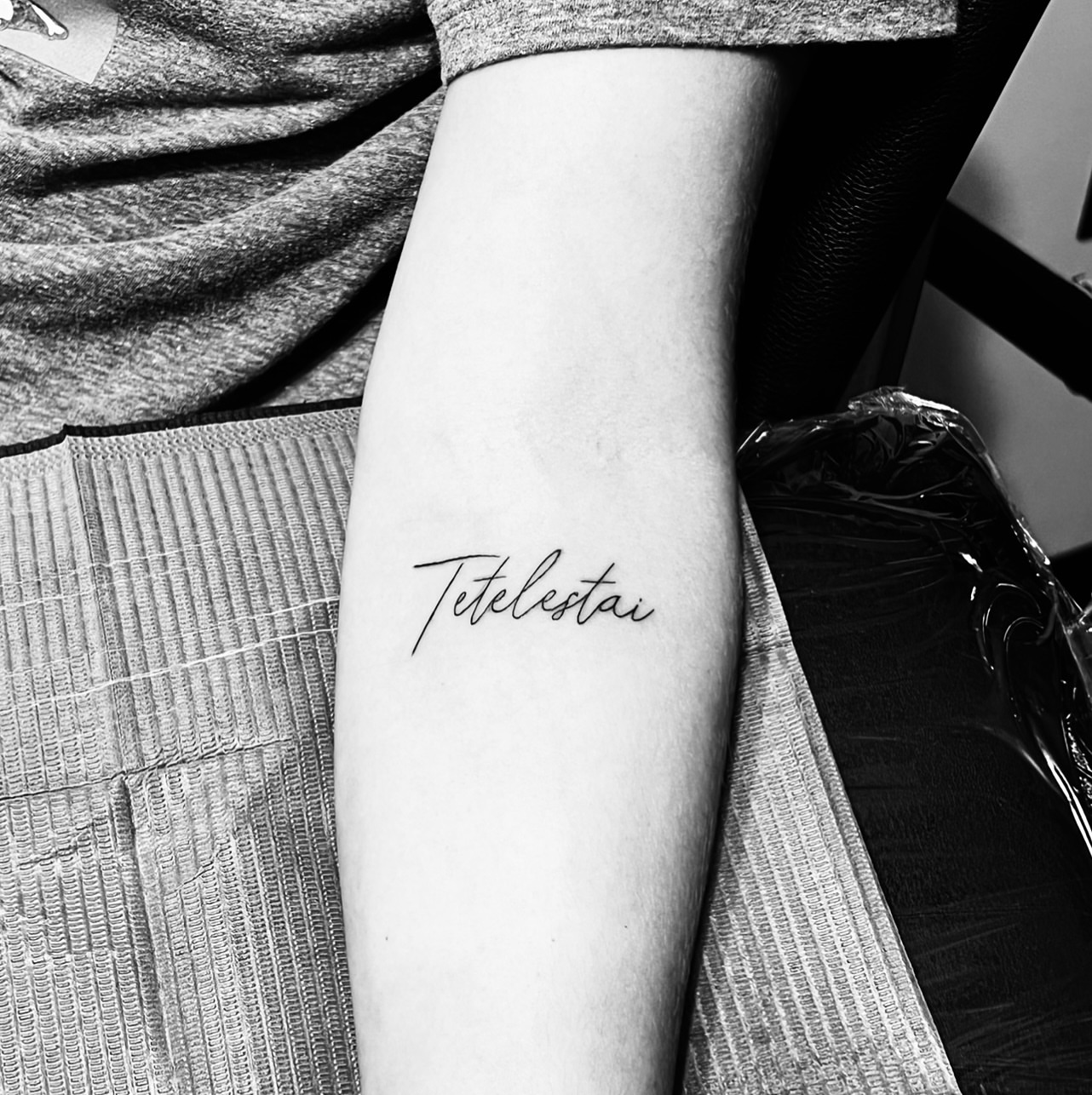 Tattoo by @lynk.art — lettering_script