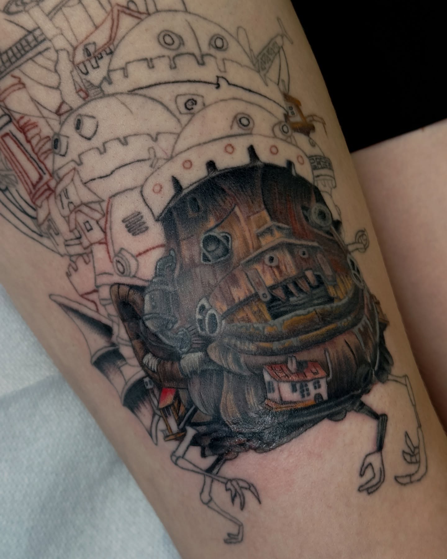 Totoro anime tattoo on the forearm by hannah vertal