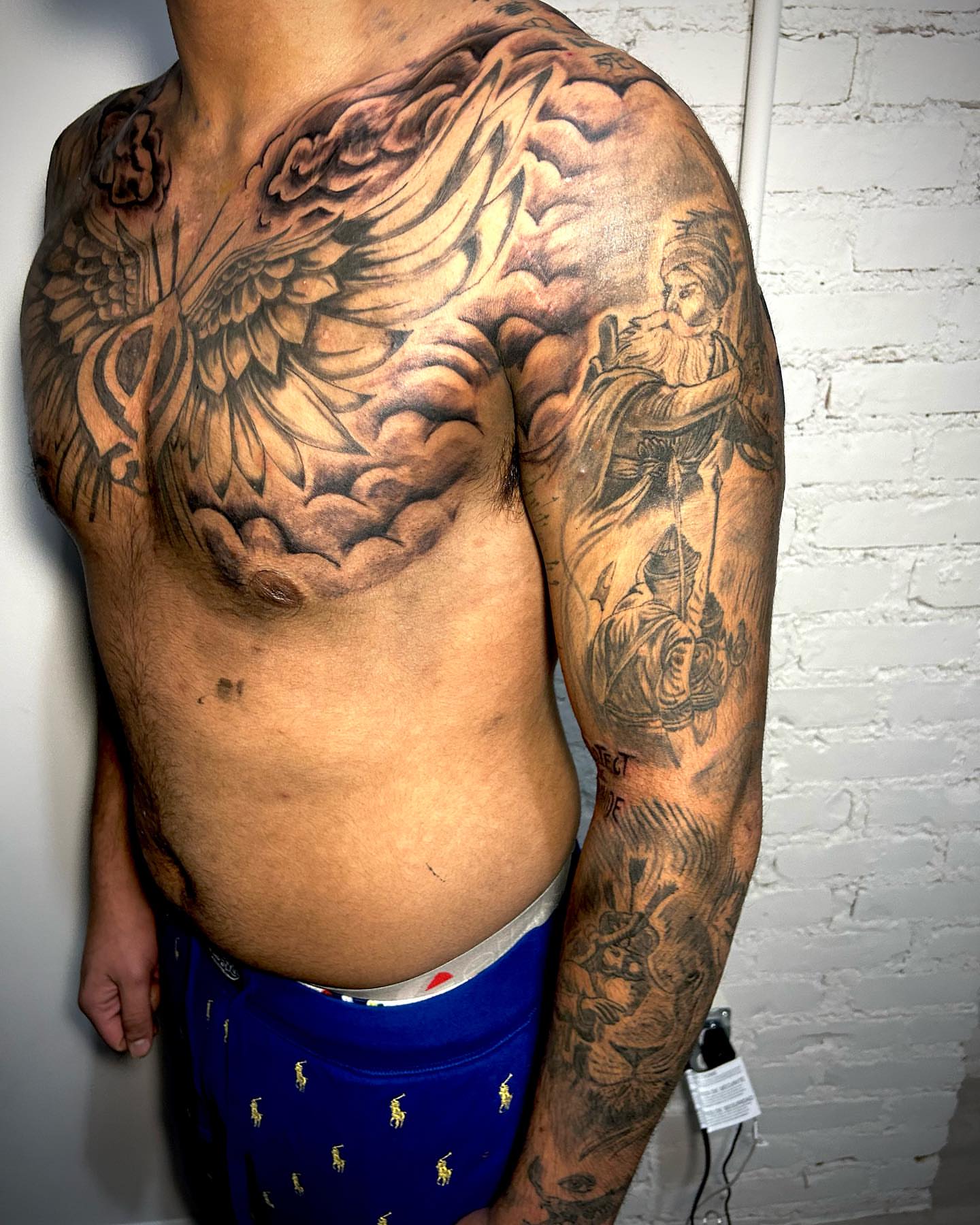 Tattoo by @inkstinctual — black_and_grey, realism