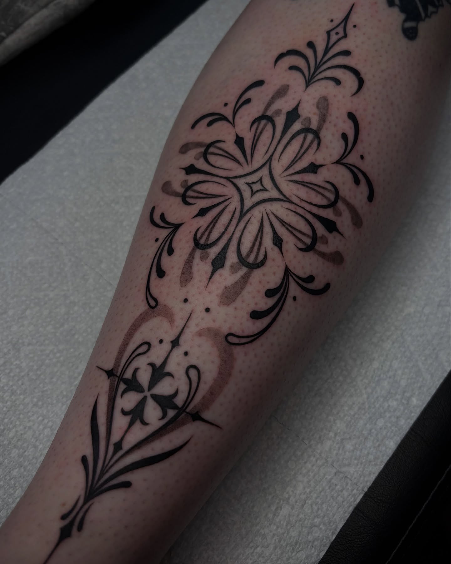 Tattoo by @tattoosbymeach — black_and_grey