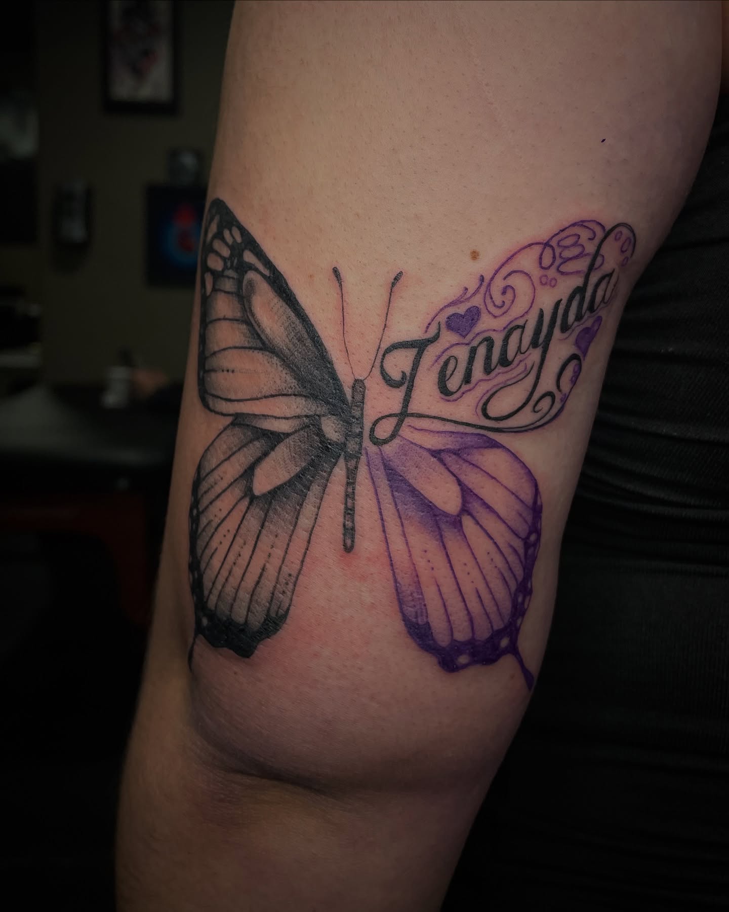 Butterfly dotwork tattoo on the forearm by ⊹ * . 𝕵az ⊹ * .