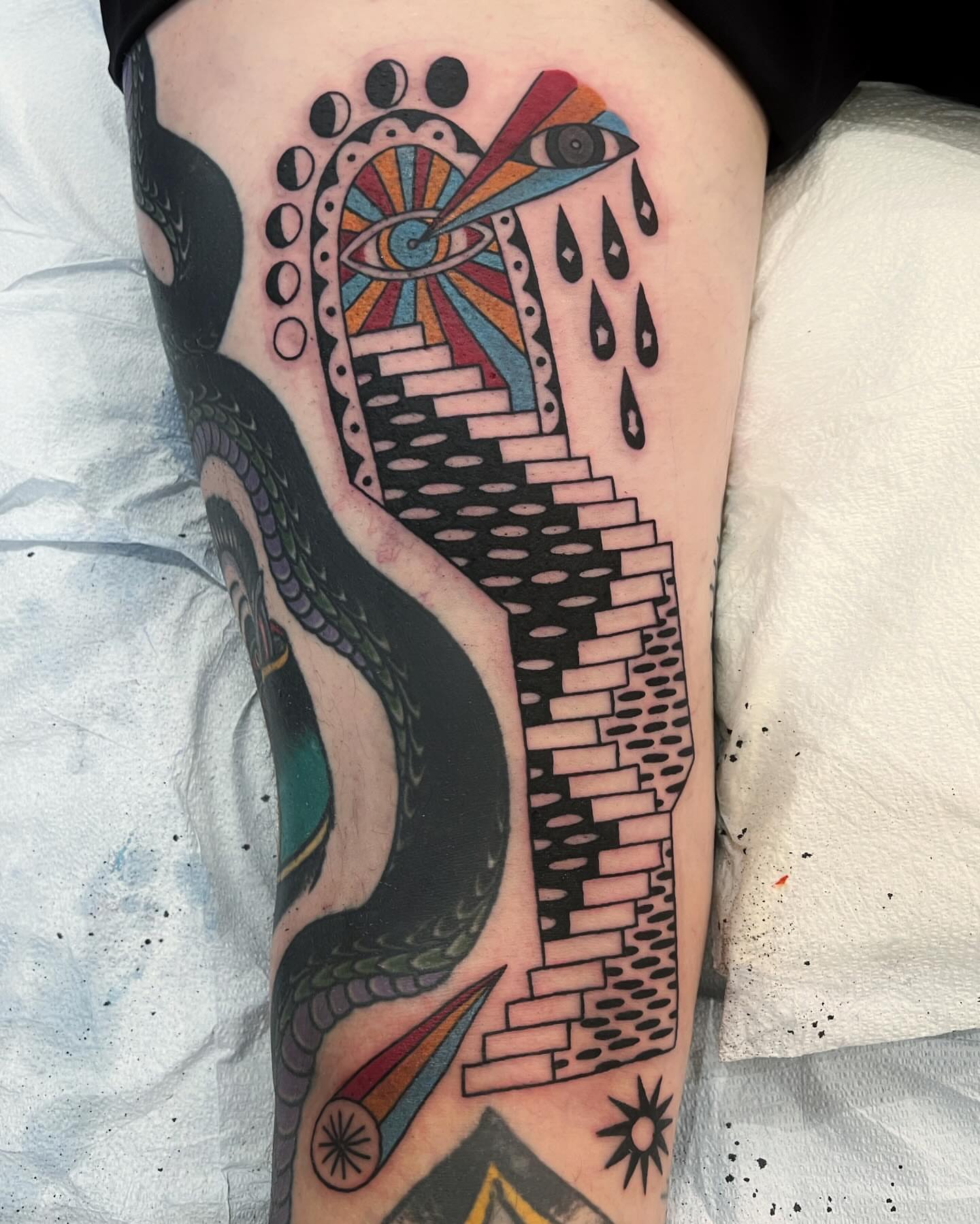 Tattoo by @maneefriday — geometric, dotwork