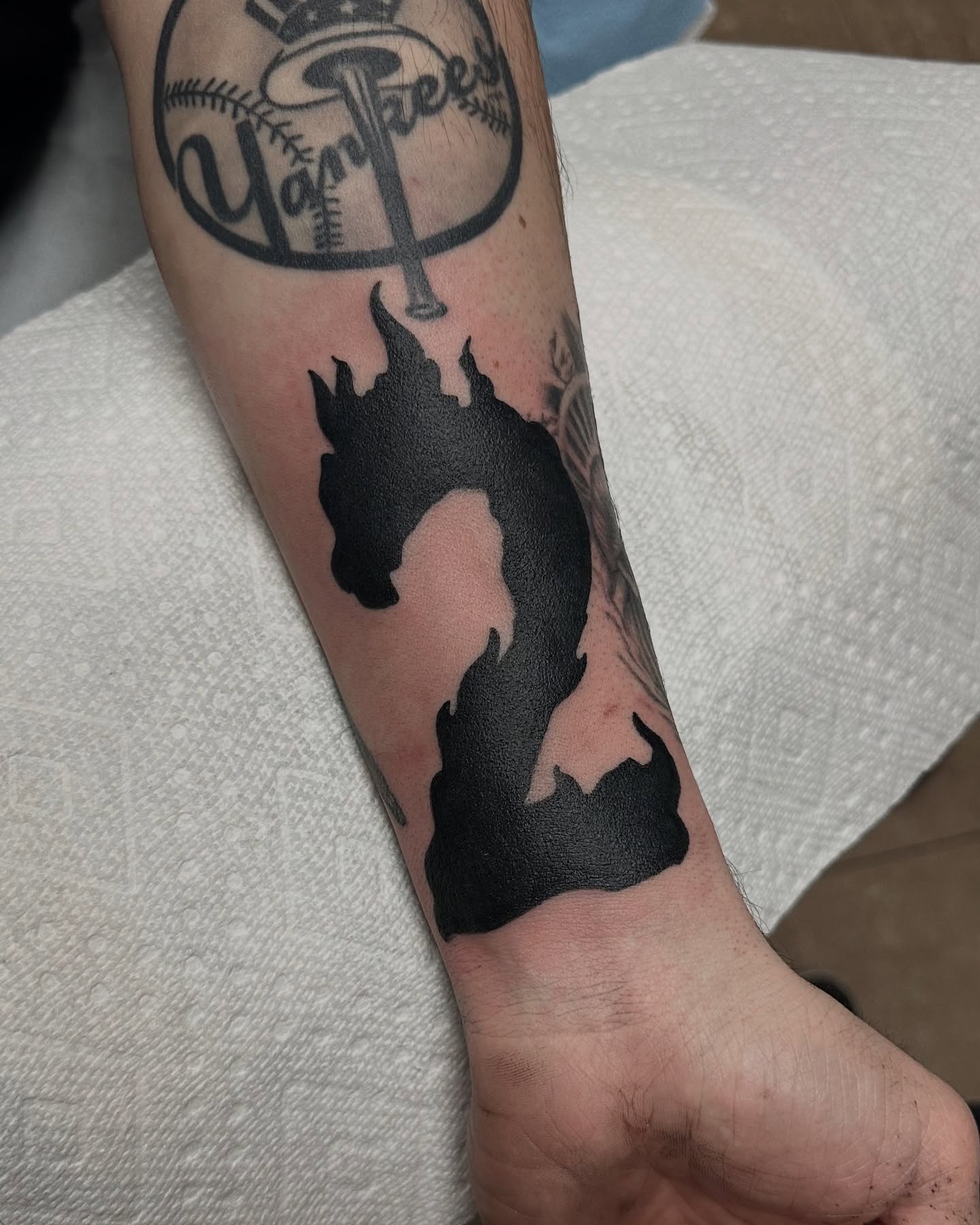 Tattoo by @thrashmoneymillionaire — black_and_grey