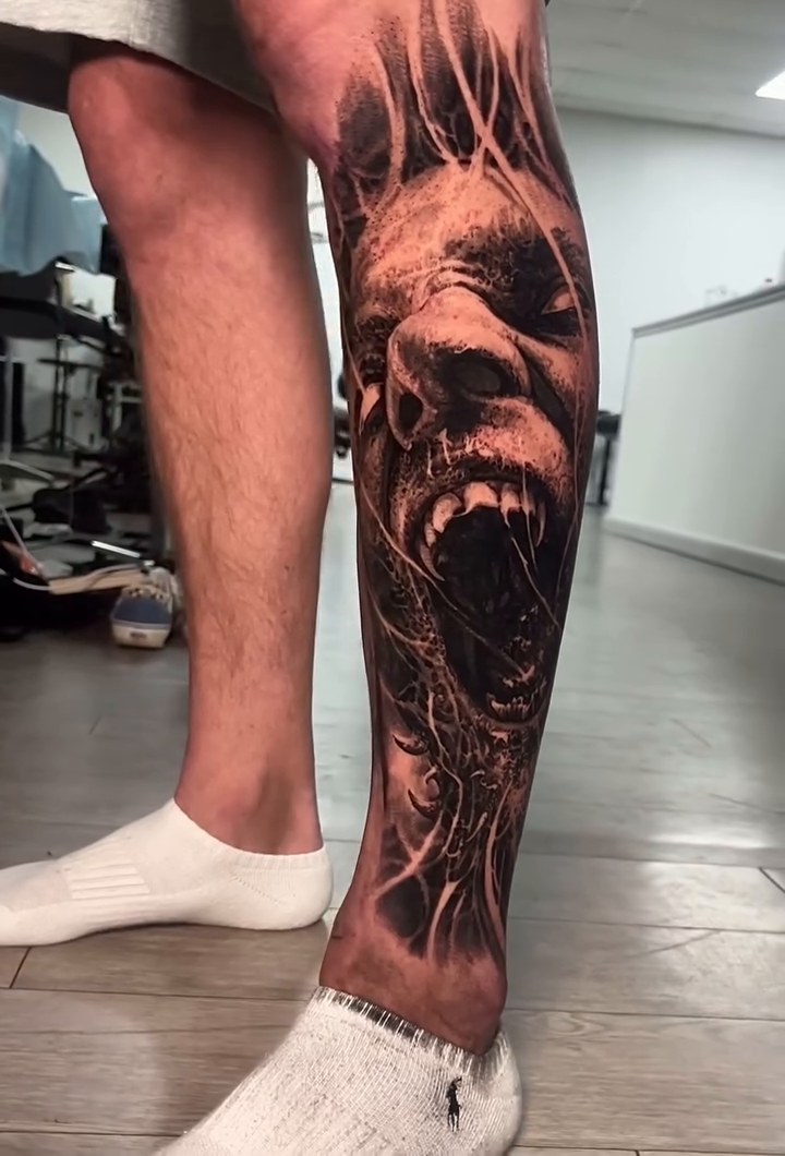 Tattoo by @robbylatos — realism, dark_realism