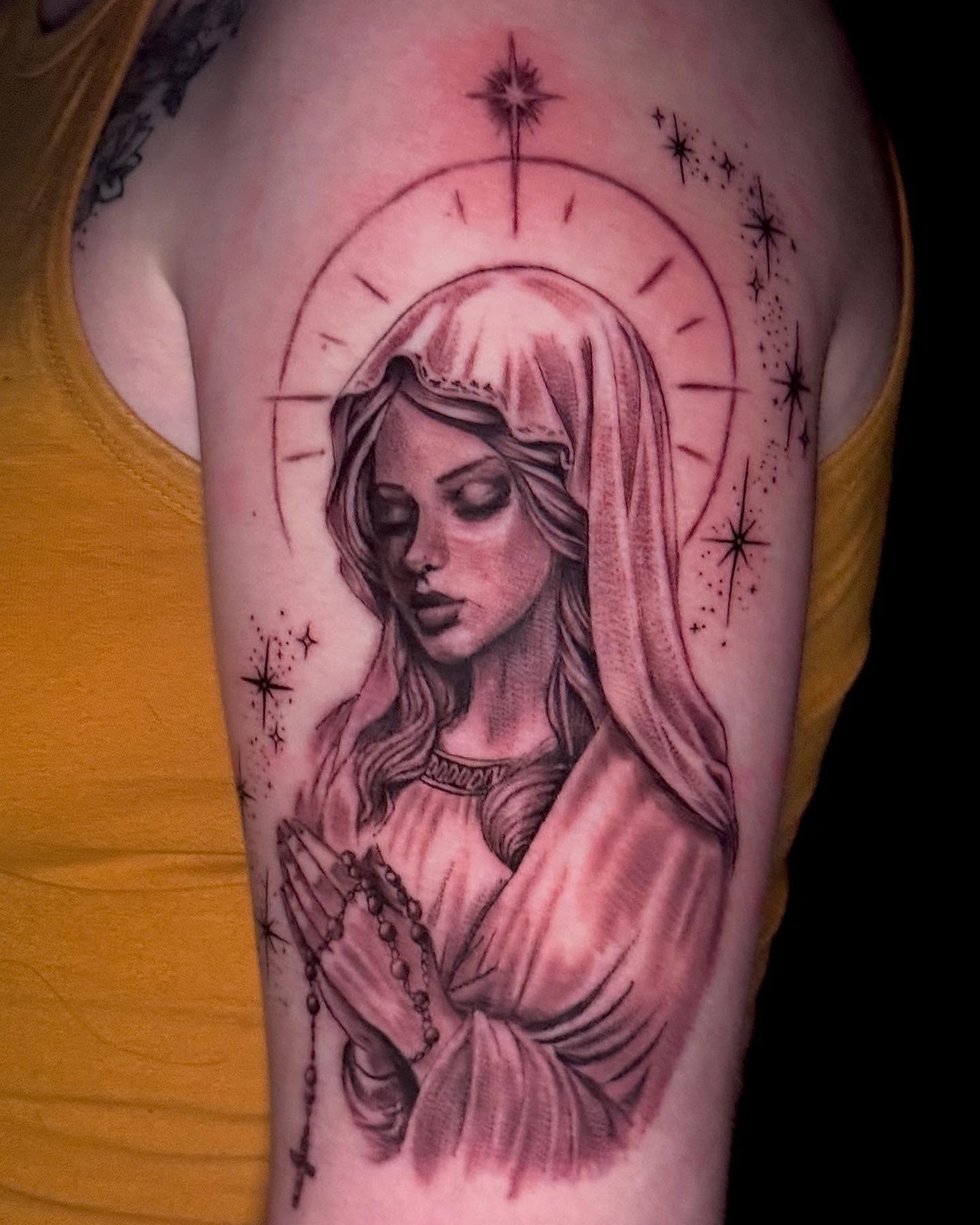 Tattoo by @beccactattoos — realism, black_and_grey