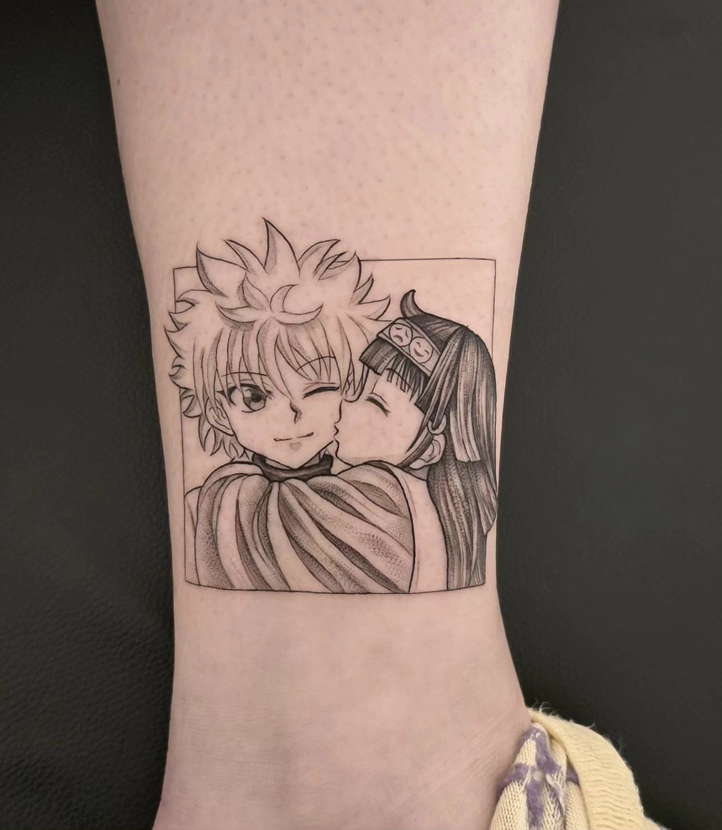Anime characters anime tattoo on the forearm by Lynx, Cincinnati, Ohio
