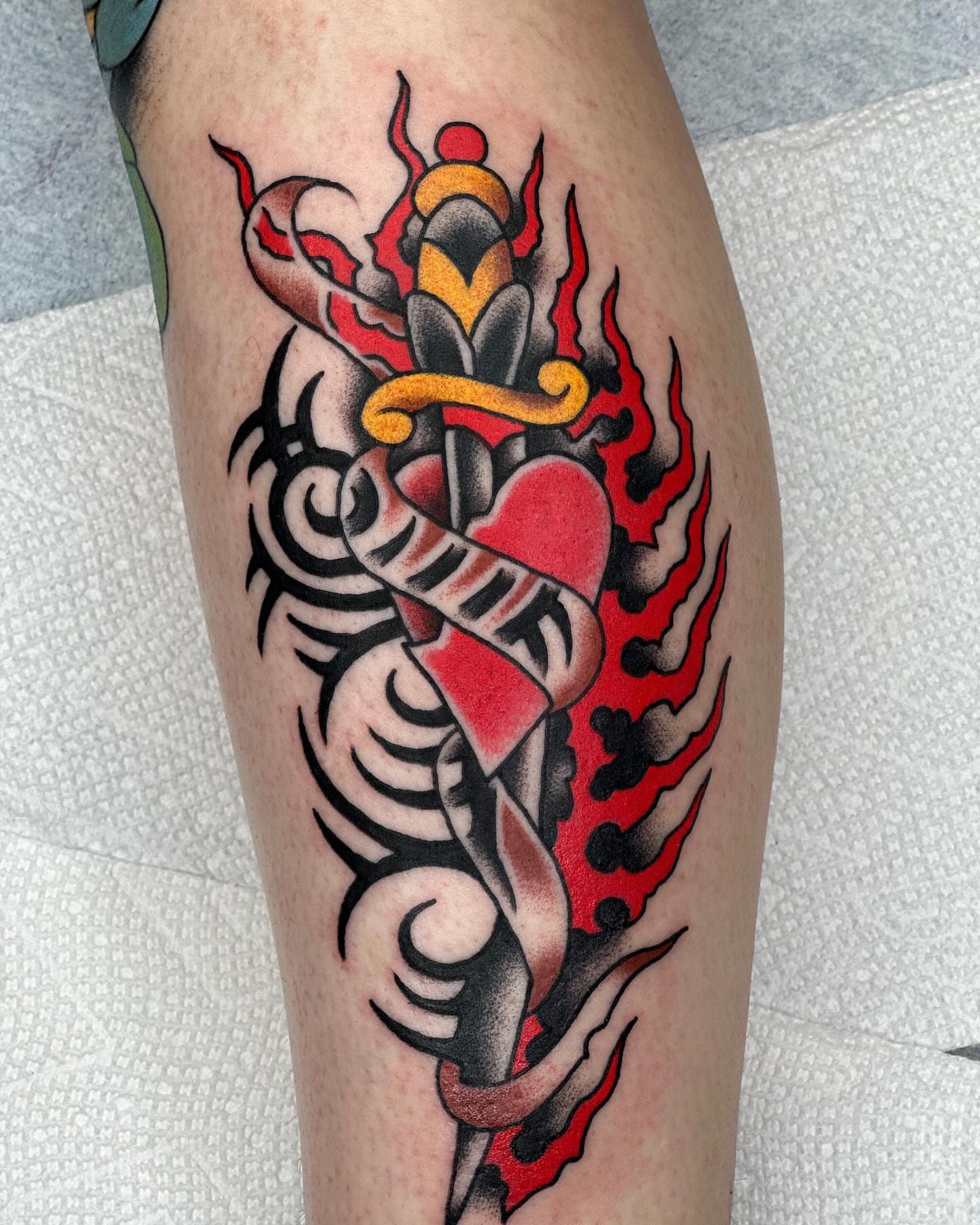 Tattoo by @gnome_an — american_traditional, tribal