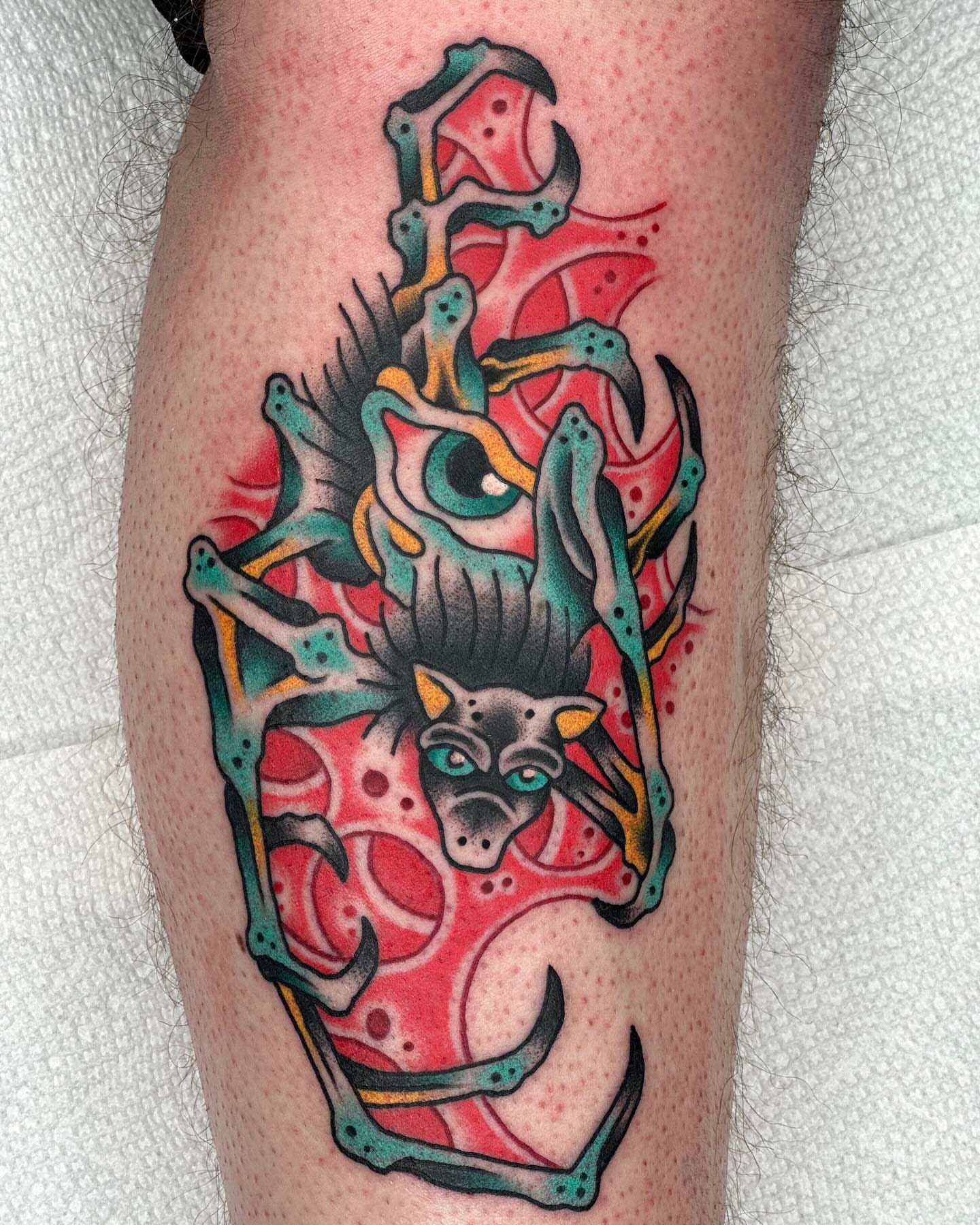 Tattoo by @gnome_an — new_school, trash_polka