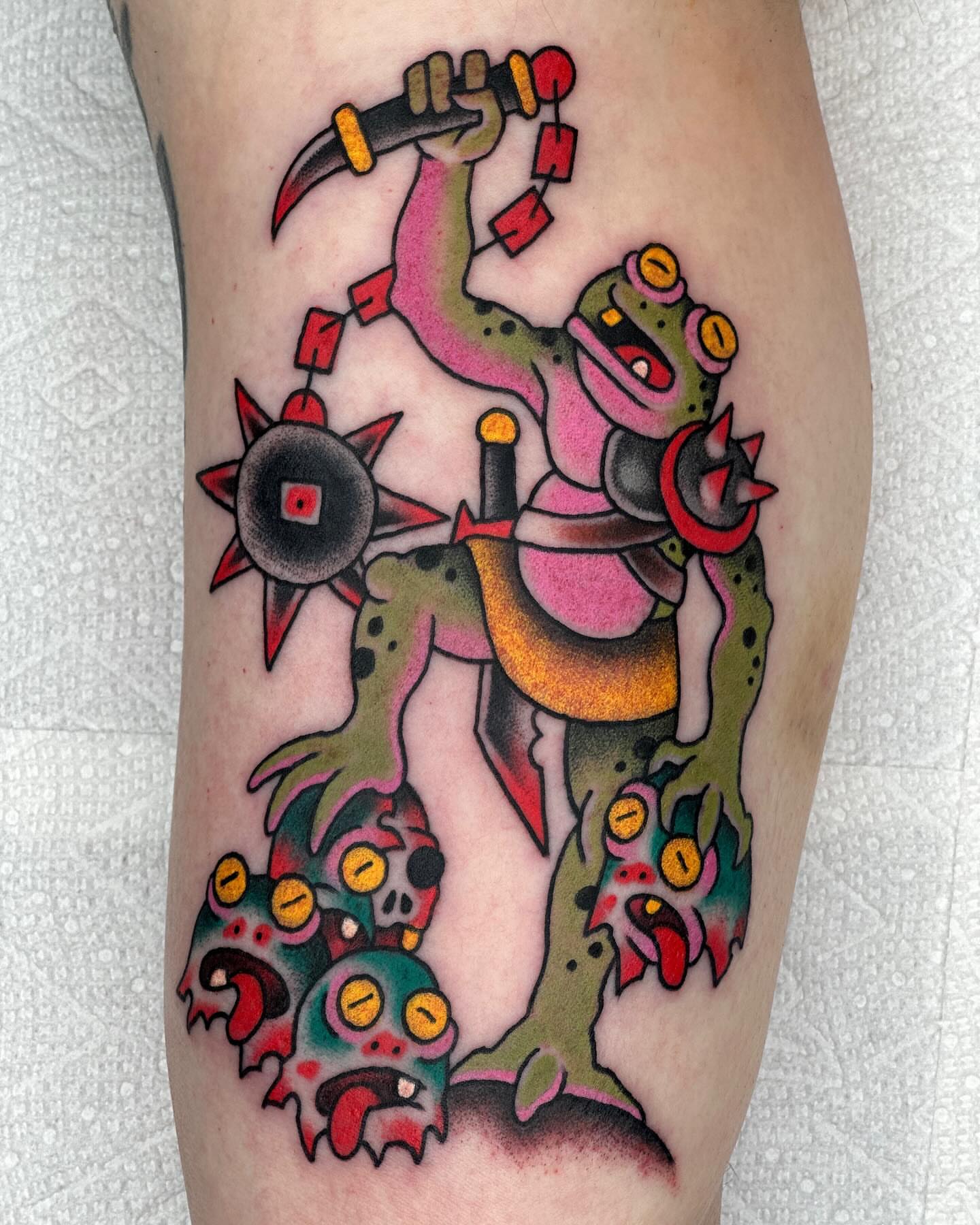 Tattoo by @gnome_an — american_traditional, neo_traditional