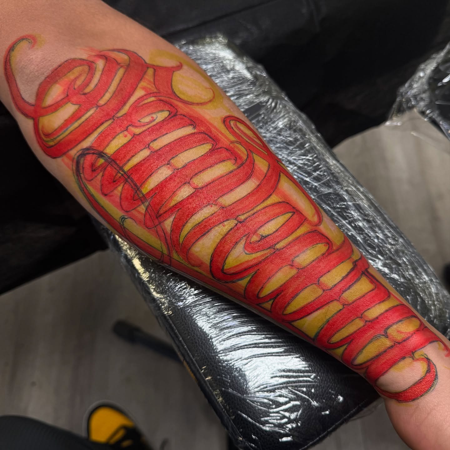 Tattoo by @tattoo_beez — lettering_script