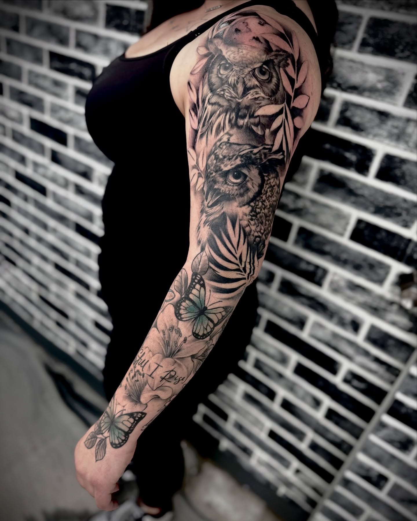 Tattoo by @_mitsukochingart — black_and_grey, realism
