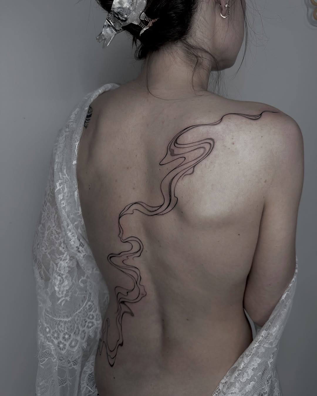 Tattoo by @yink_tattoos — fine_line, black_and_grey