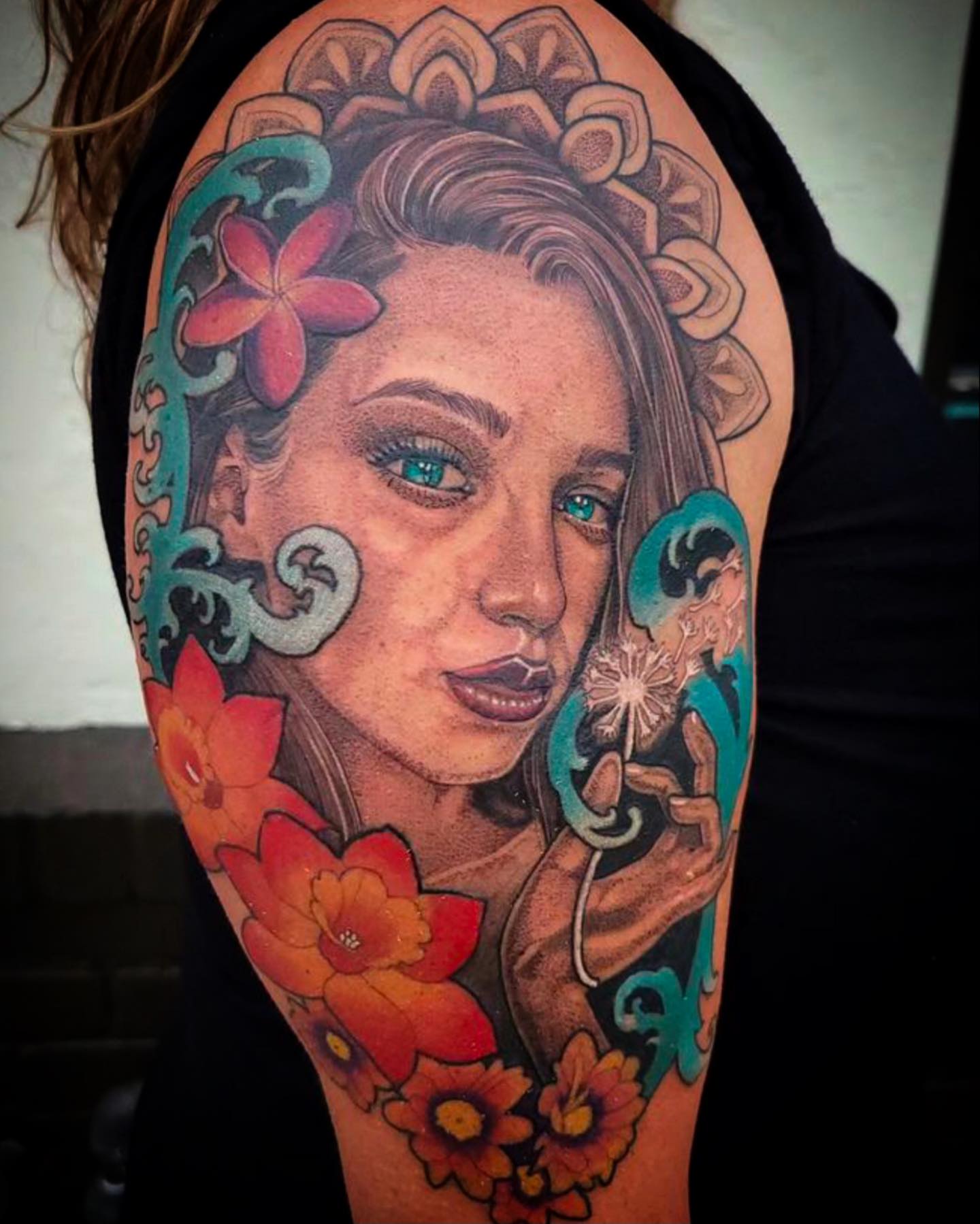 Tattoo by @beatboxtattoos — realism, dotwork