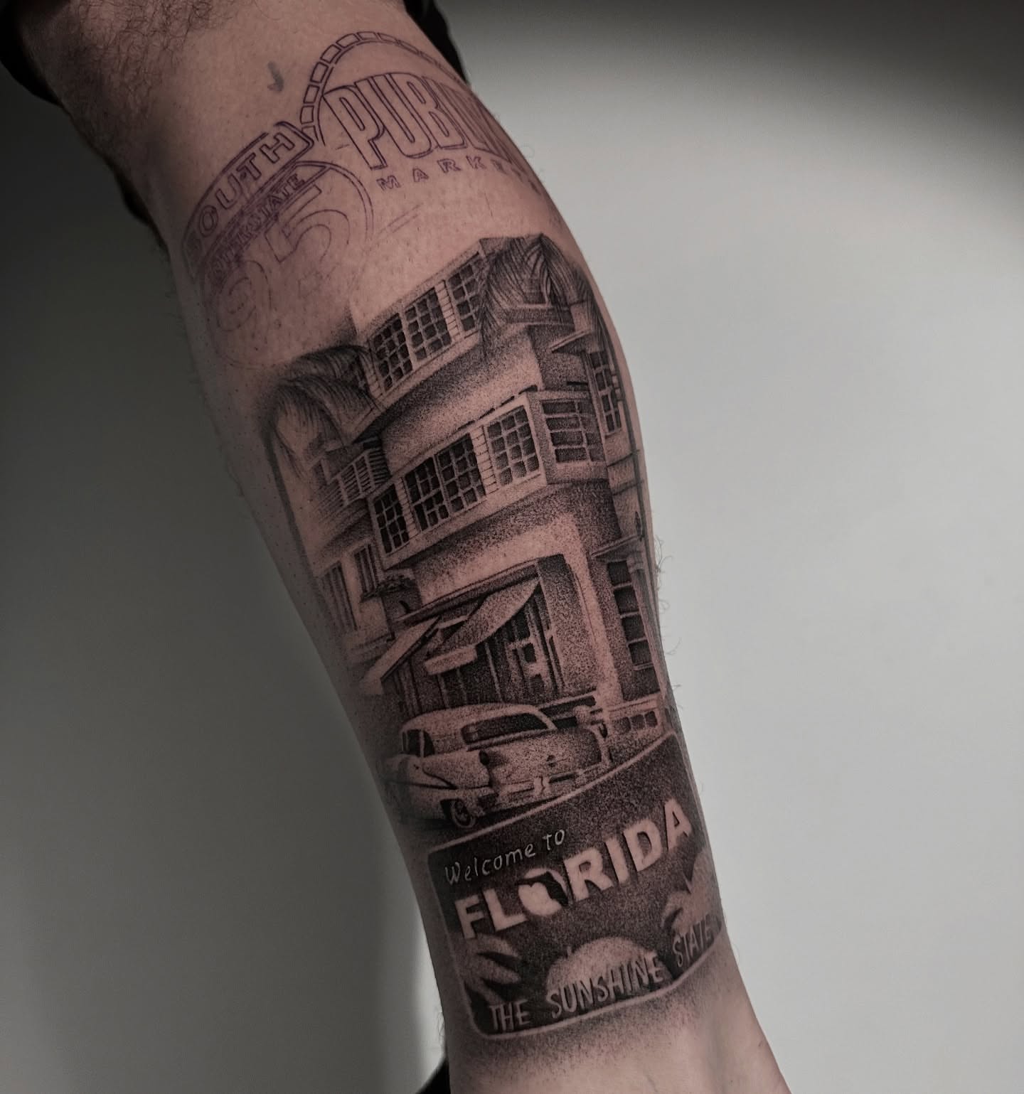Tattoo by @dragonink.tattoos — dotwork, realism
