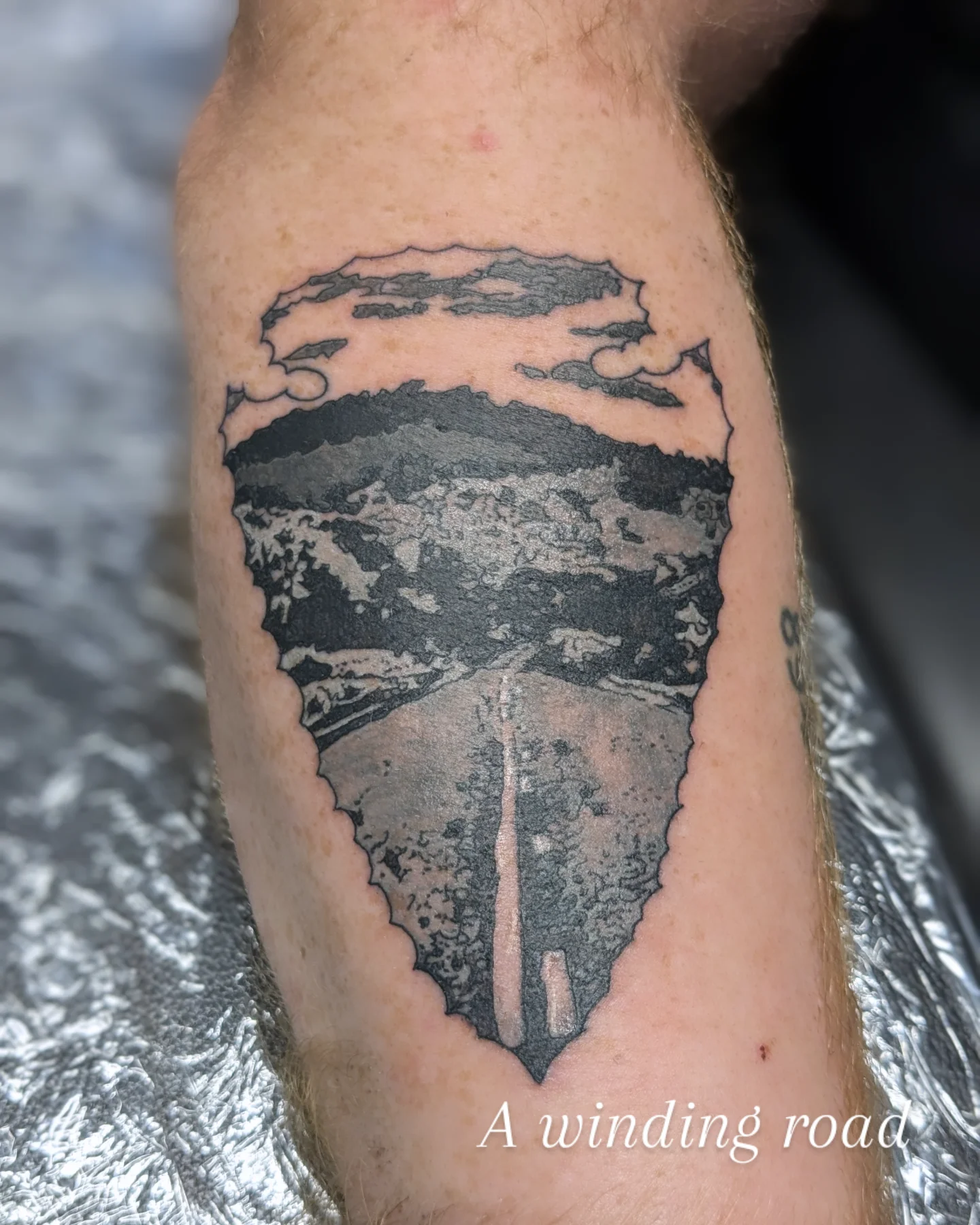 Tattoo by @andrennasparlor — black_and_grey