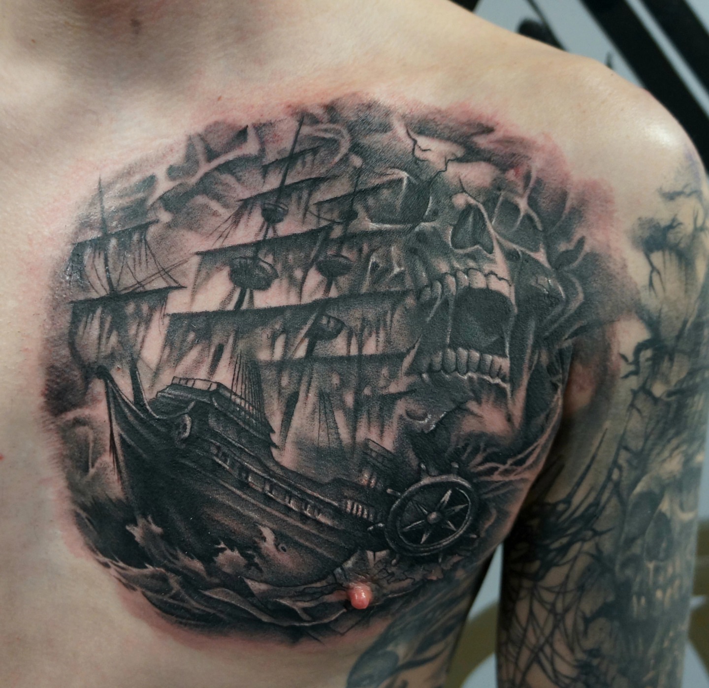 Tattoo by @saragtattoo_design β black_and_grey, realism