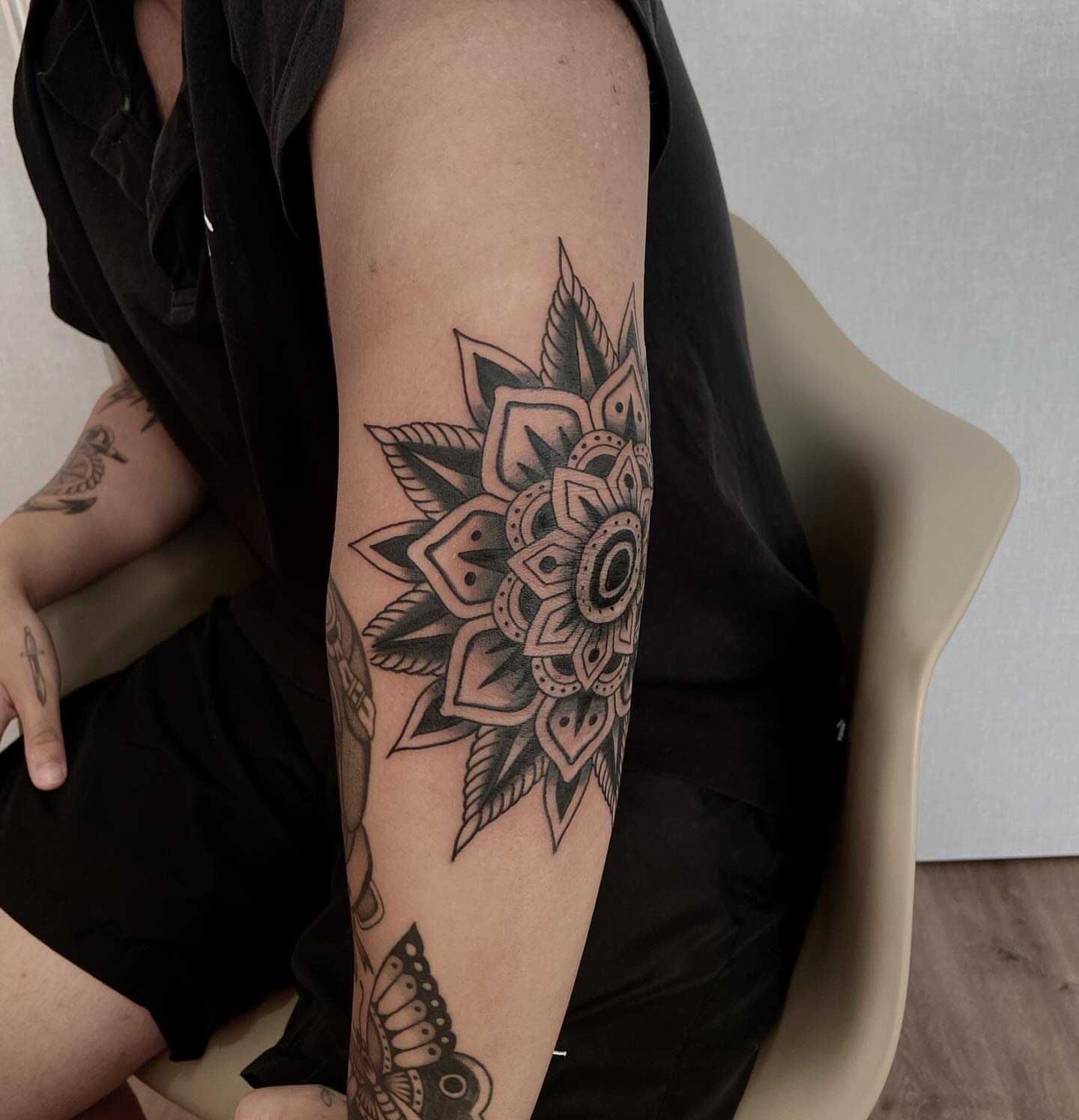 Tattoo by @naganumatattoo — black_and_grey