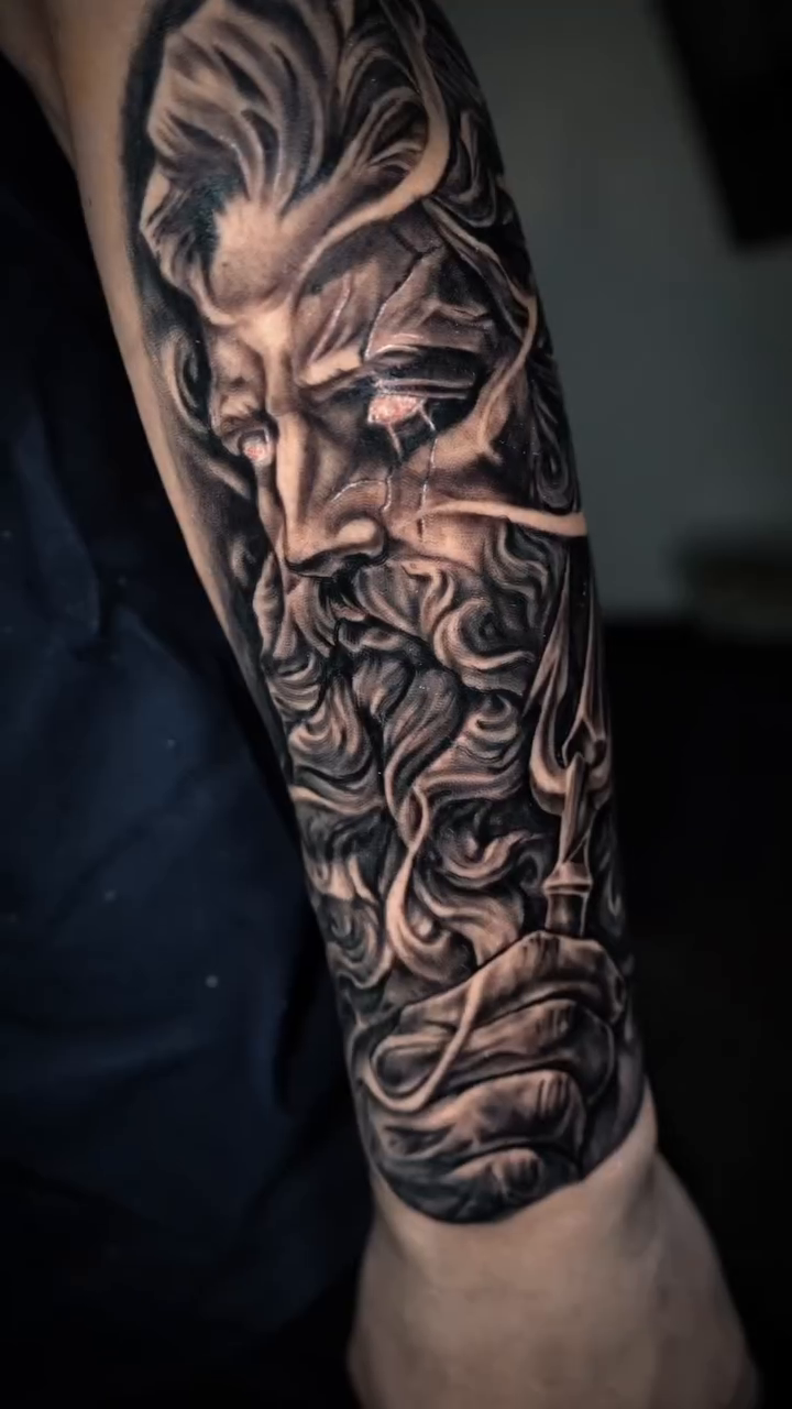 Tattoo by @angelo_tattooink — realism, black_and_grey