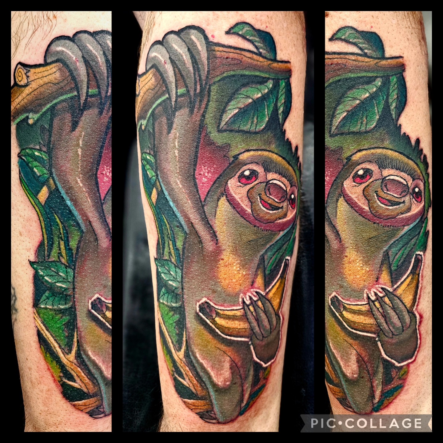 Sloth dotwork tattoo on the forearm by Edward Argibay