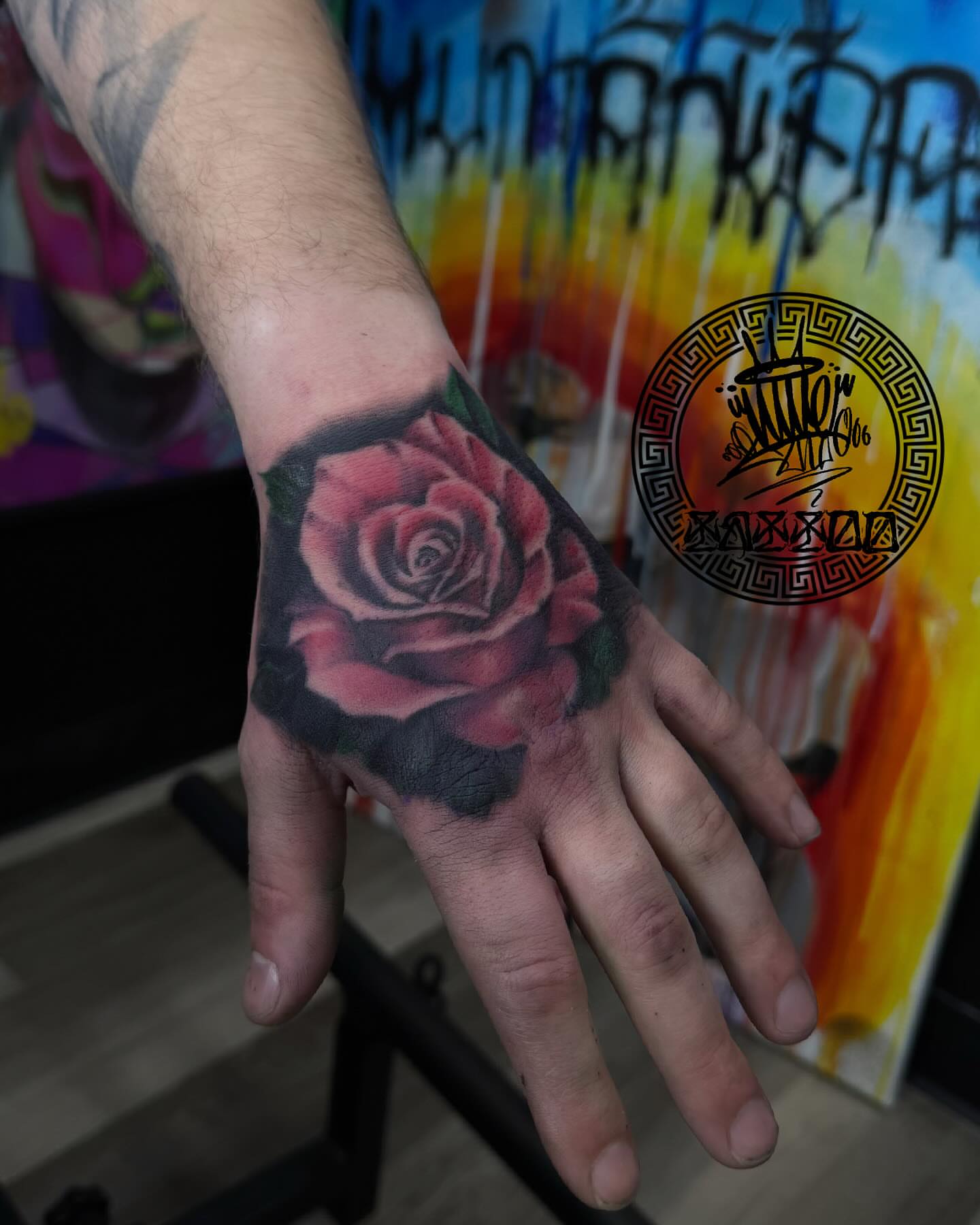 Rose realism tattoo on the hand by Lu Ve, Dayton, Ohio