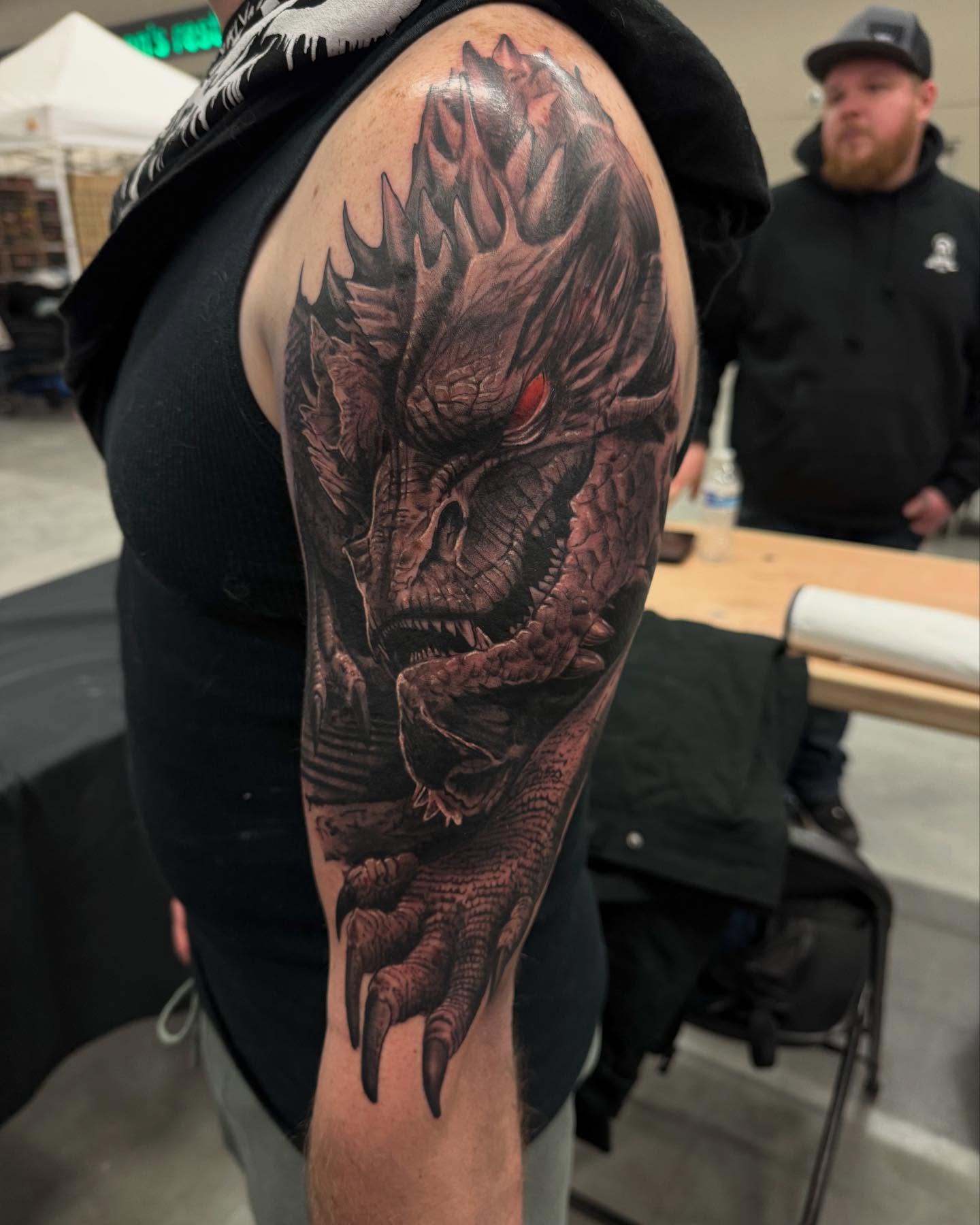 Tattoo by @zachosborn_official — realism, dark_realism