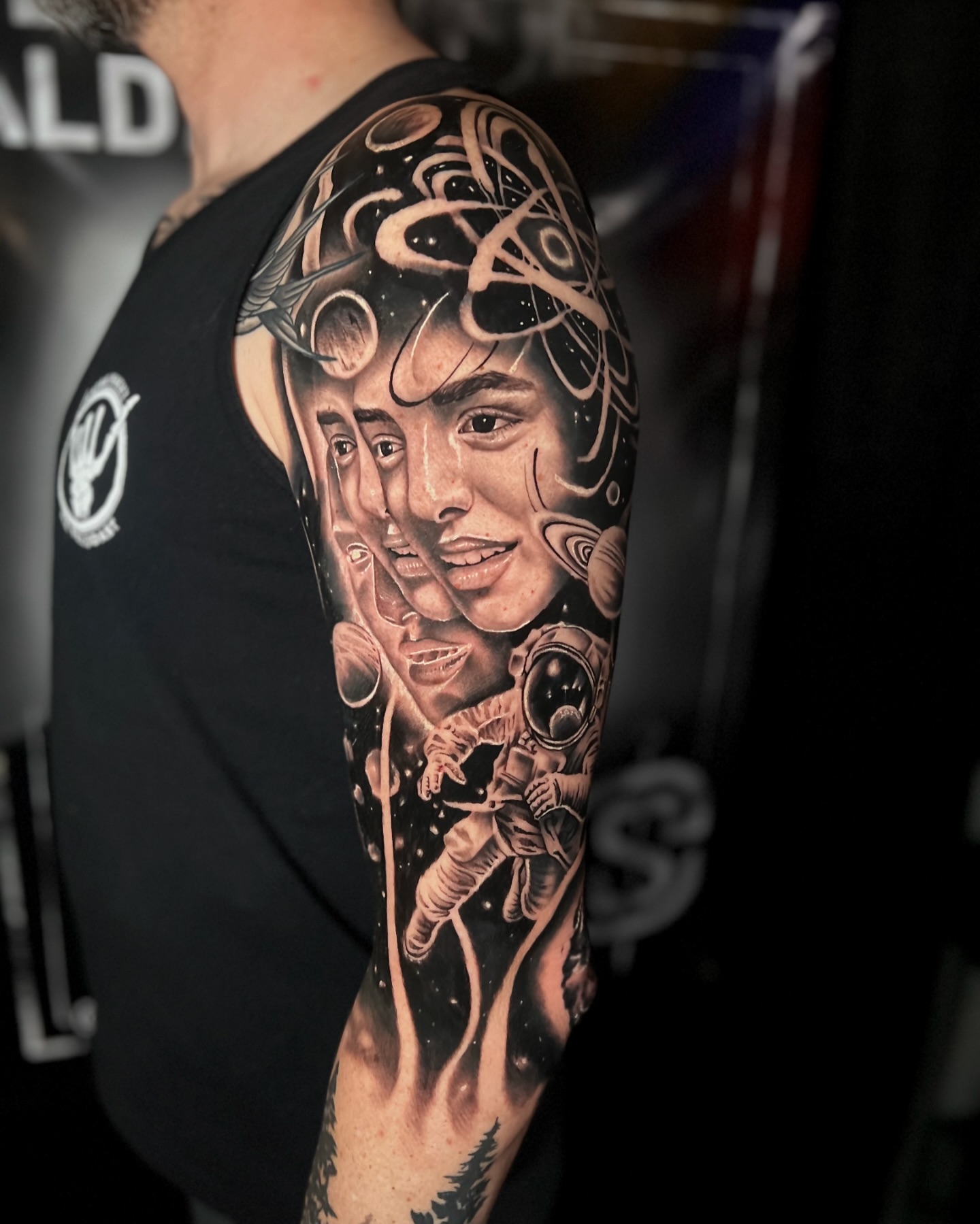 Tattoo by @xsebastiancalderonx — black_and_grey, realism