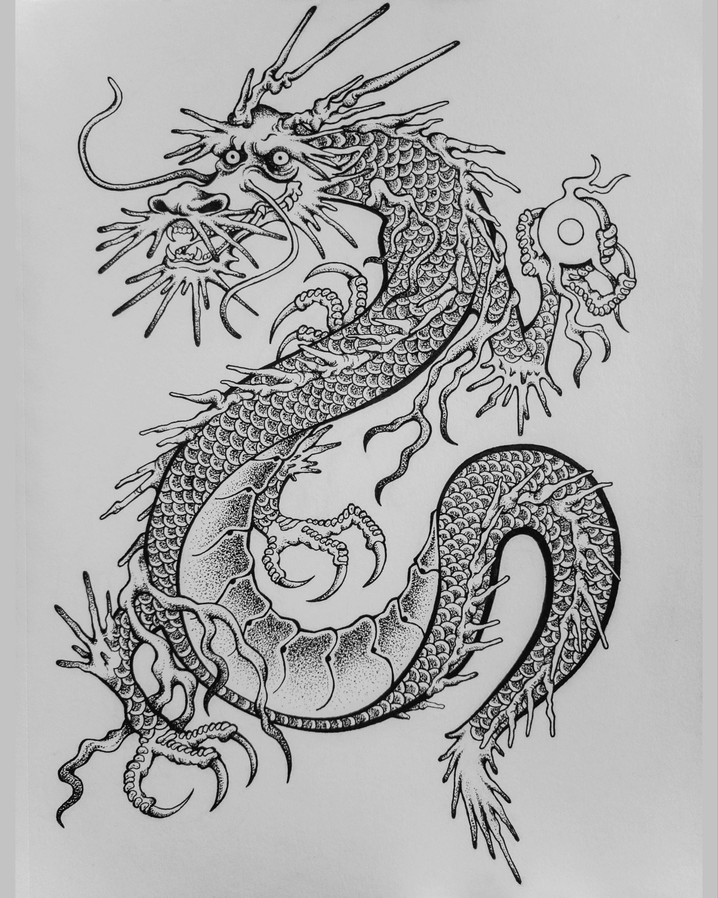 Tattoo by @lonely.peppers — dotwork