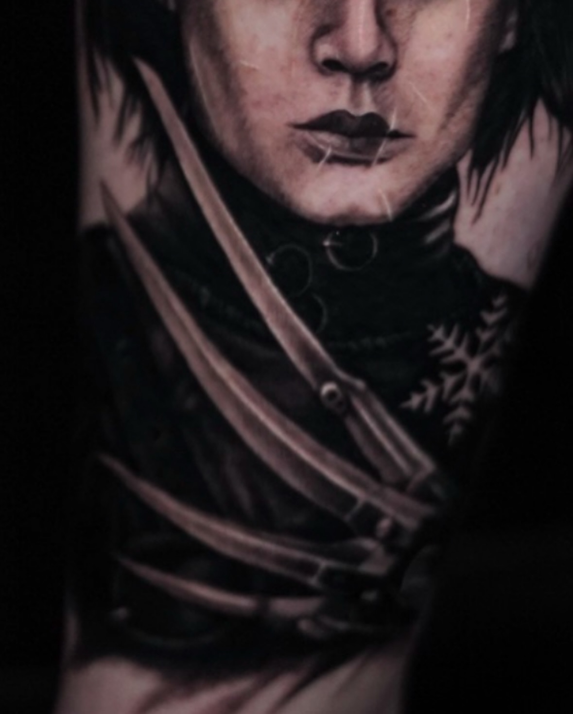 Clawed hand dark realism tattoo on the chest by Devin Mullen
