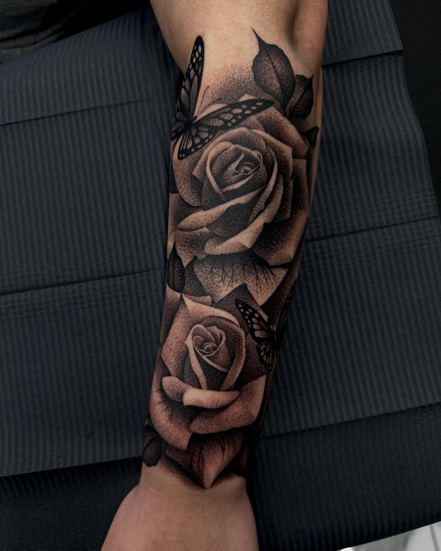 Tattoo by @angelstat2 — dotwork, black_and_grey