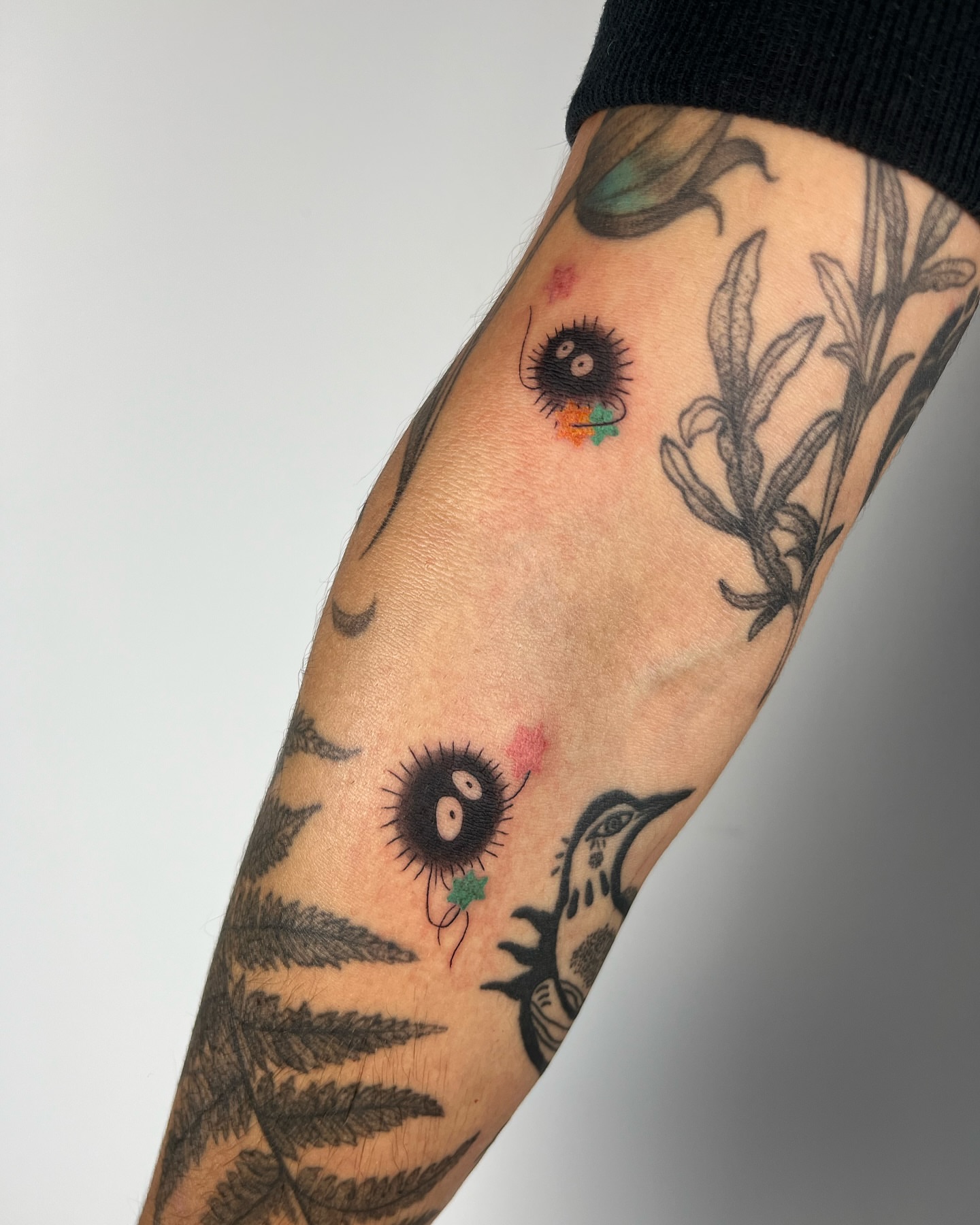 Tattoo by @pls_tnx — dotwork, anime