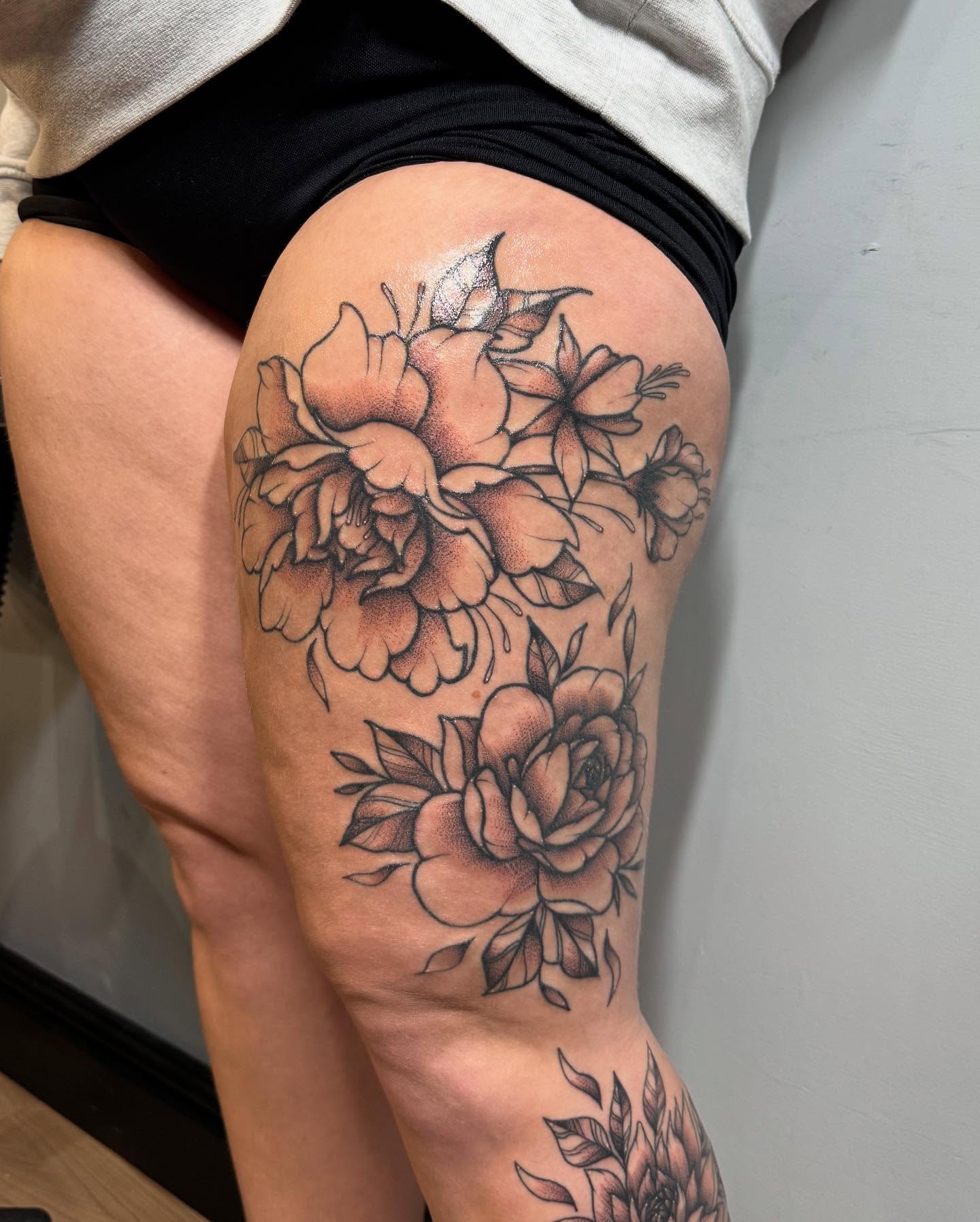 Tattoo by @gchlo123 — dotwork, black_and_grey